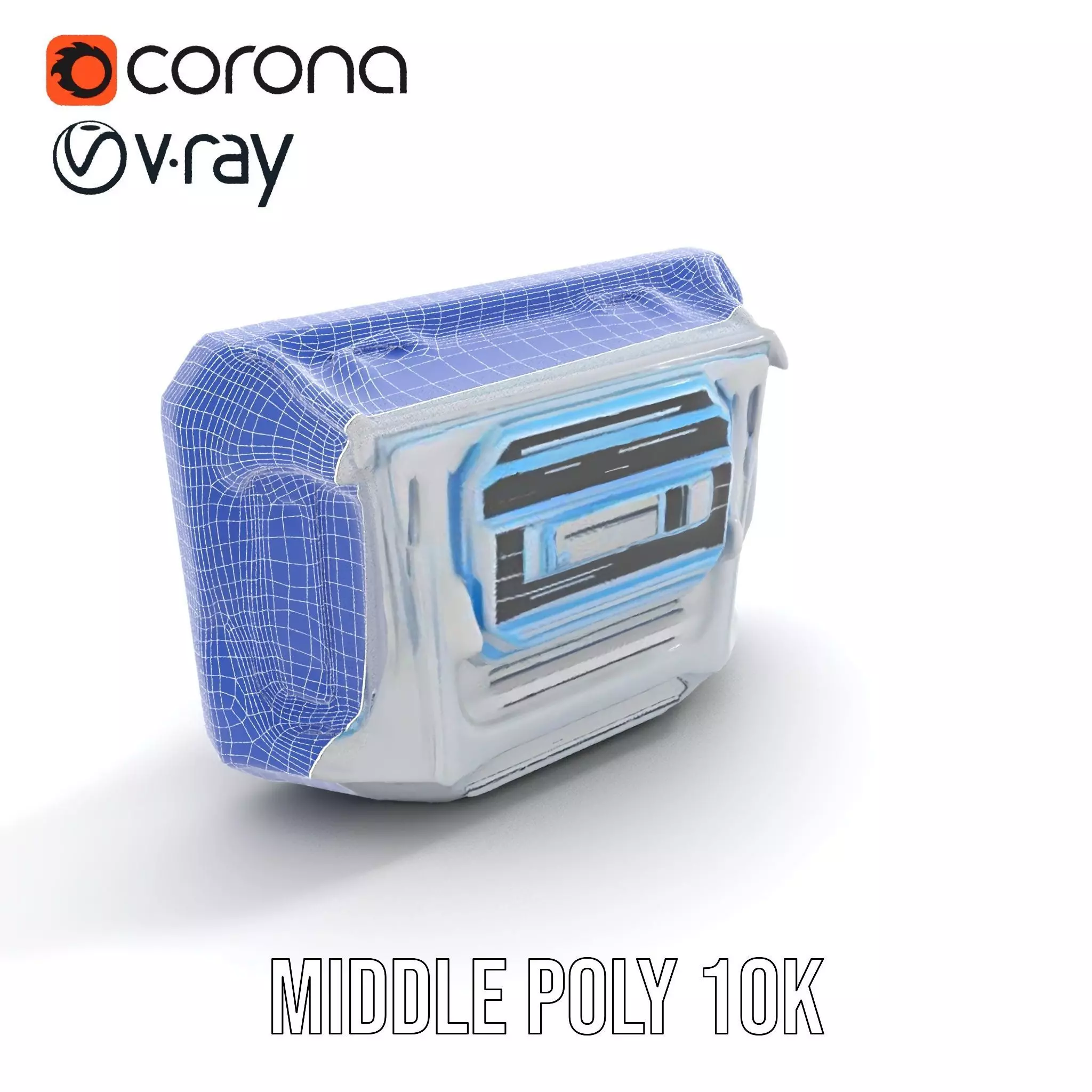 Futuristic Control Panel Model Pack with LED Display Low-poly 3D model_20