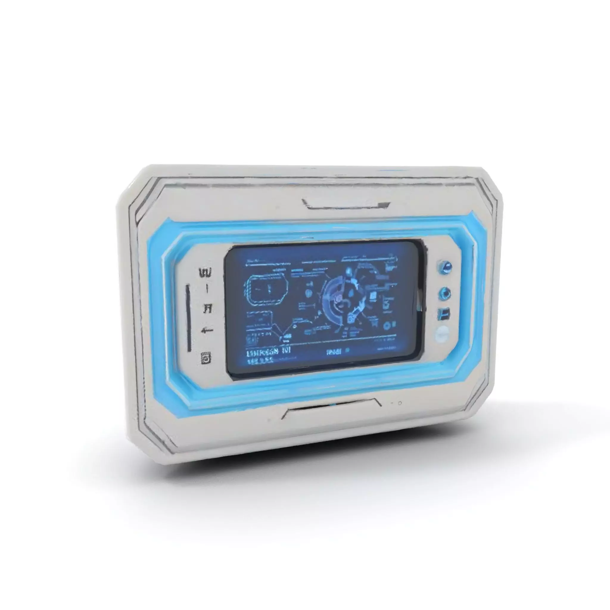 Futuristic Control Panel Model Pack with LED Display Low-poly 3D model_14