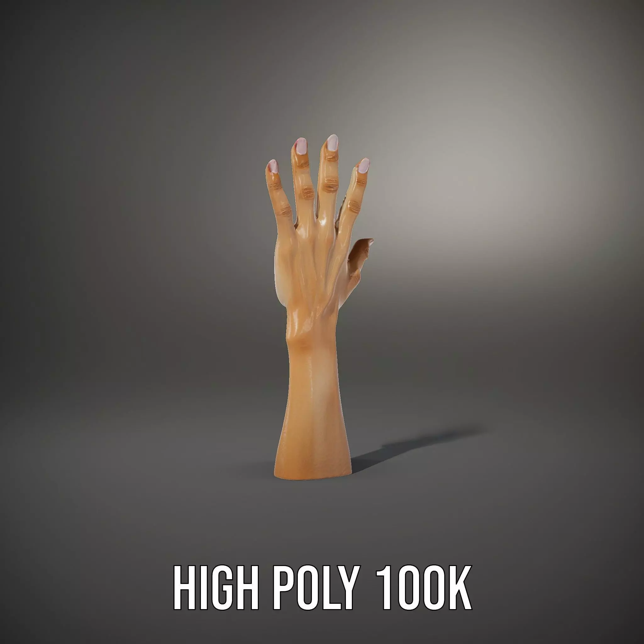 Realistic Hand Model Pack with Textured Skin Low-poly 3D model_11
