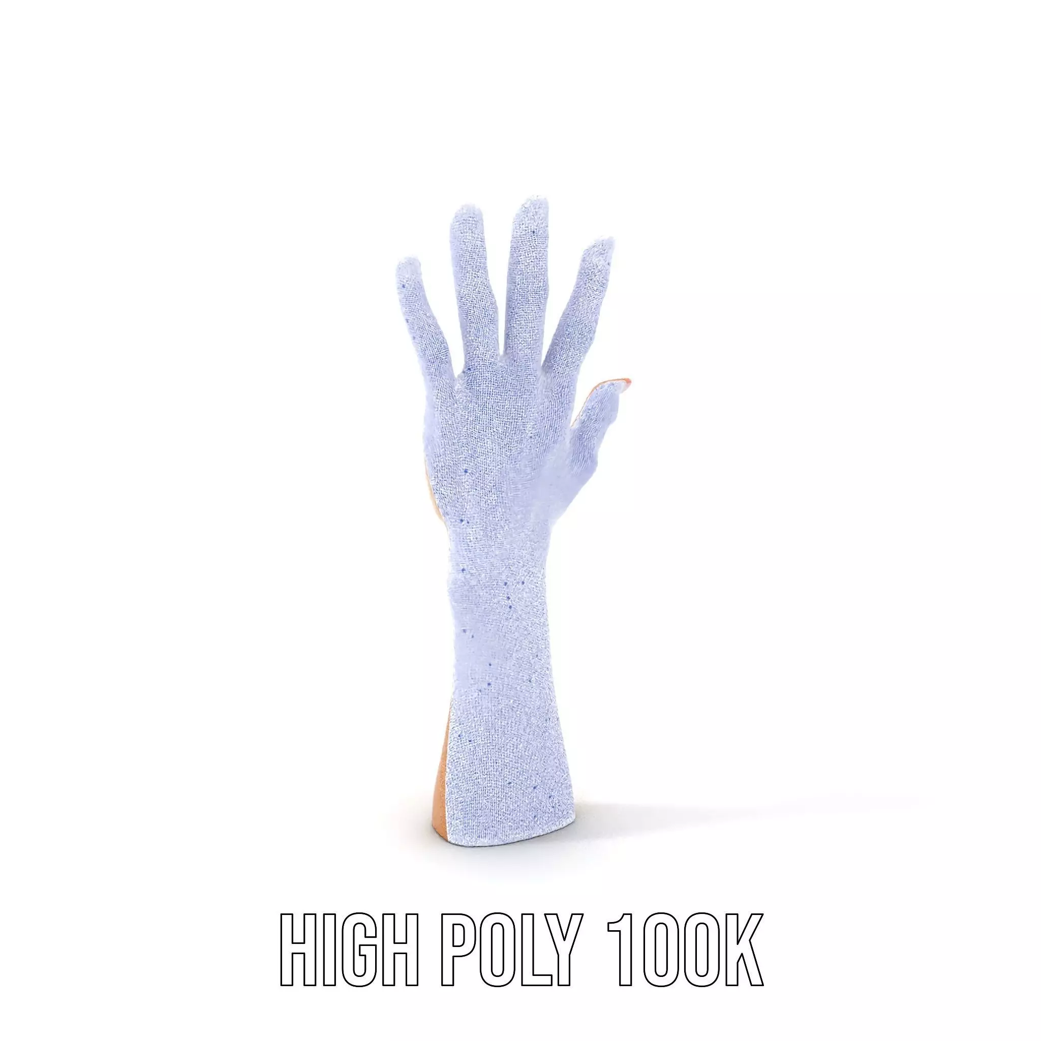 Realistic Hand Model Pack with Textured Skin Low-poly 3D model_5