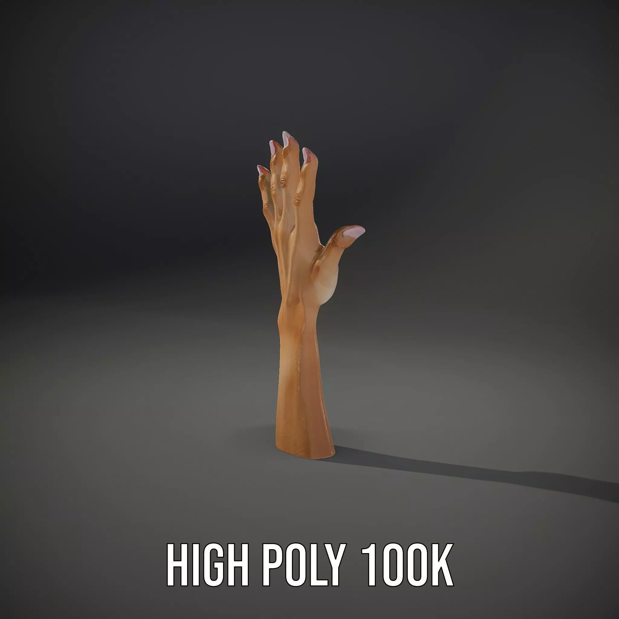 Realistic Hand Model Pack with Textured Skin Low-poly 3D model_9