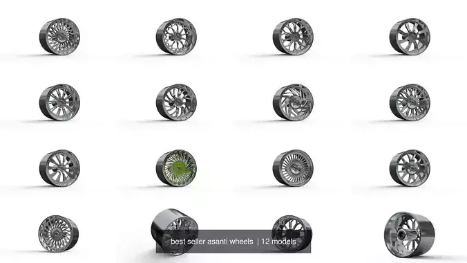 best seller asanti wheels  3D Model Collection