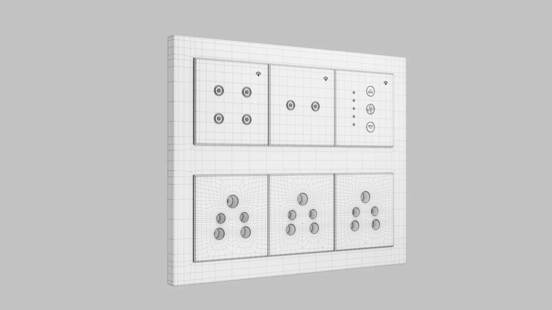 Twelve Module Plate Design 3D print model_6