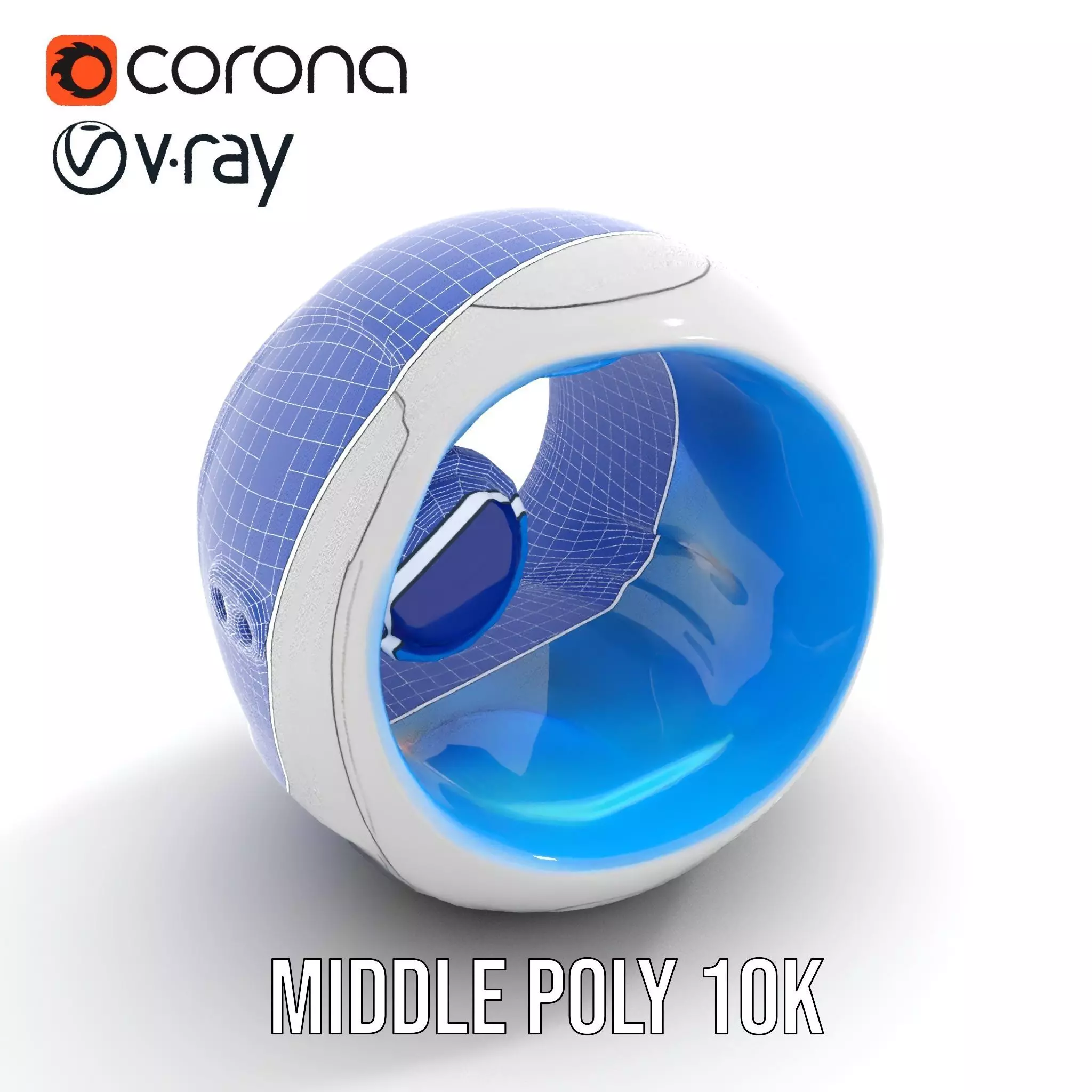 Futuristic Sphere Robot Model Pack Low-poly 3D model_19