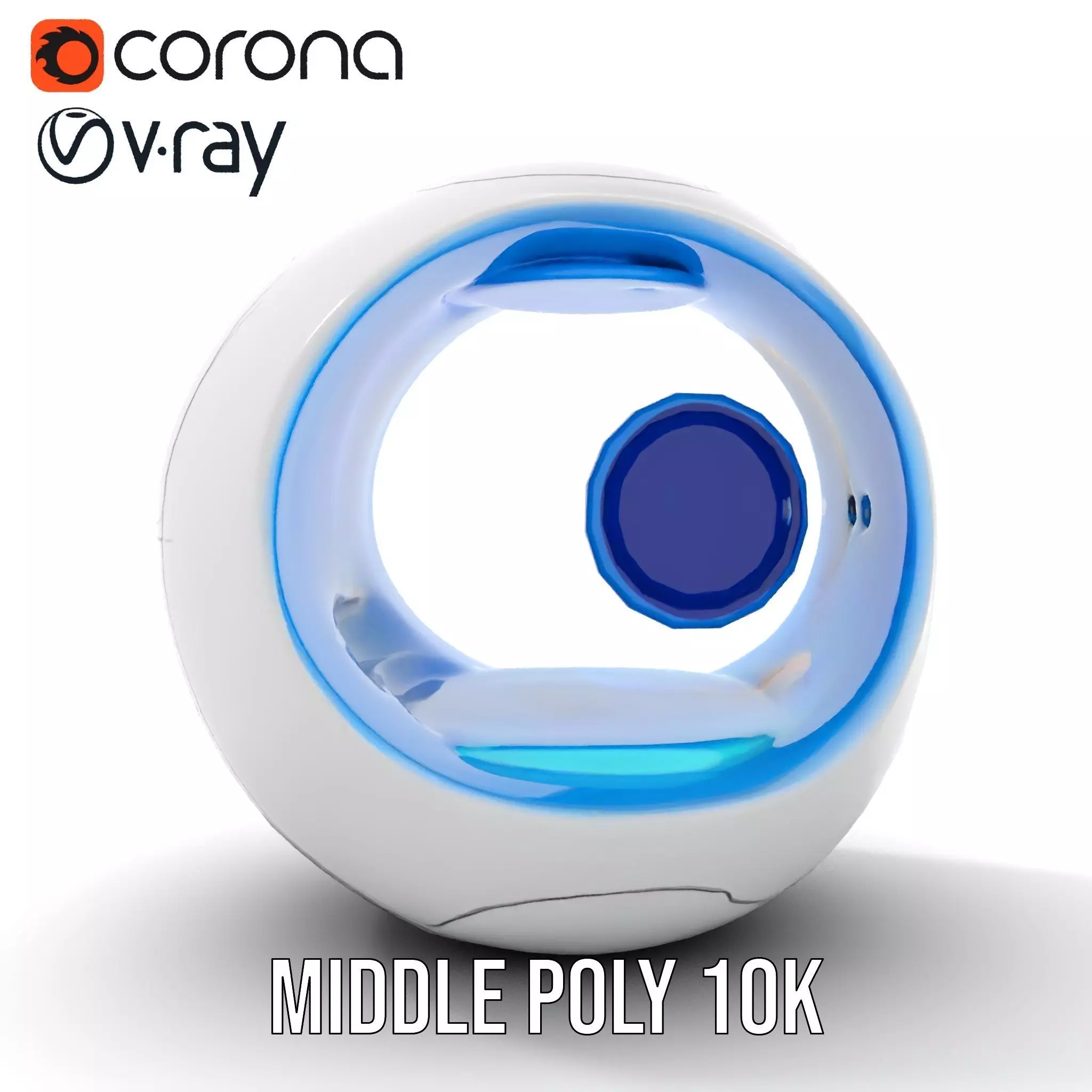 Futuristic Sphere Robot Model Pack Low-poly 3D model_22