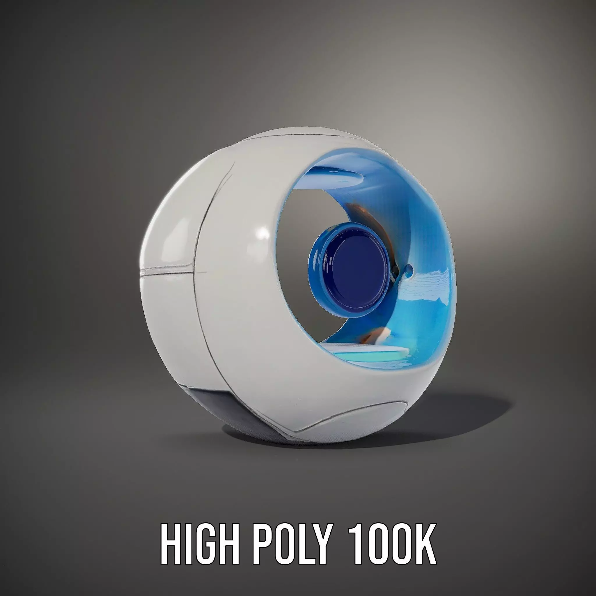Futuristic Sphere Robot Model Pack Low-poly 3D model_9