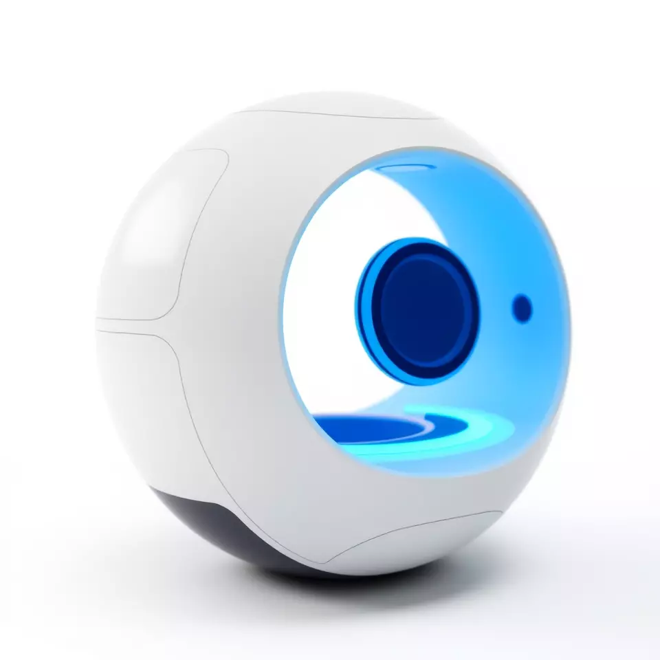 Futuristic Sphere Robot Model Pack Low-poly 3D model_3