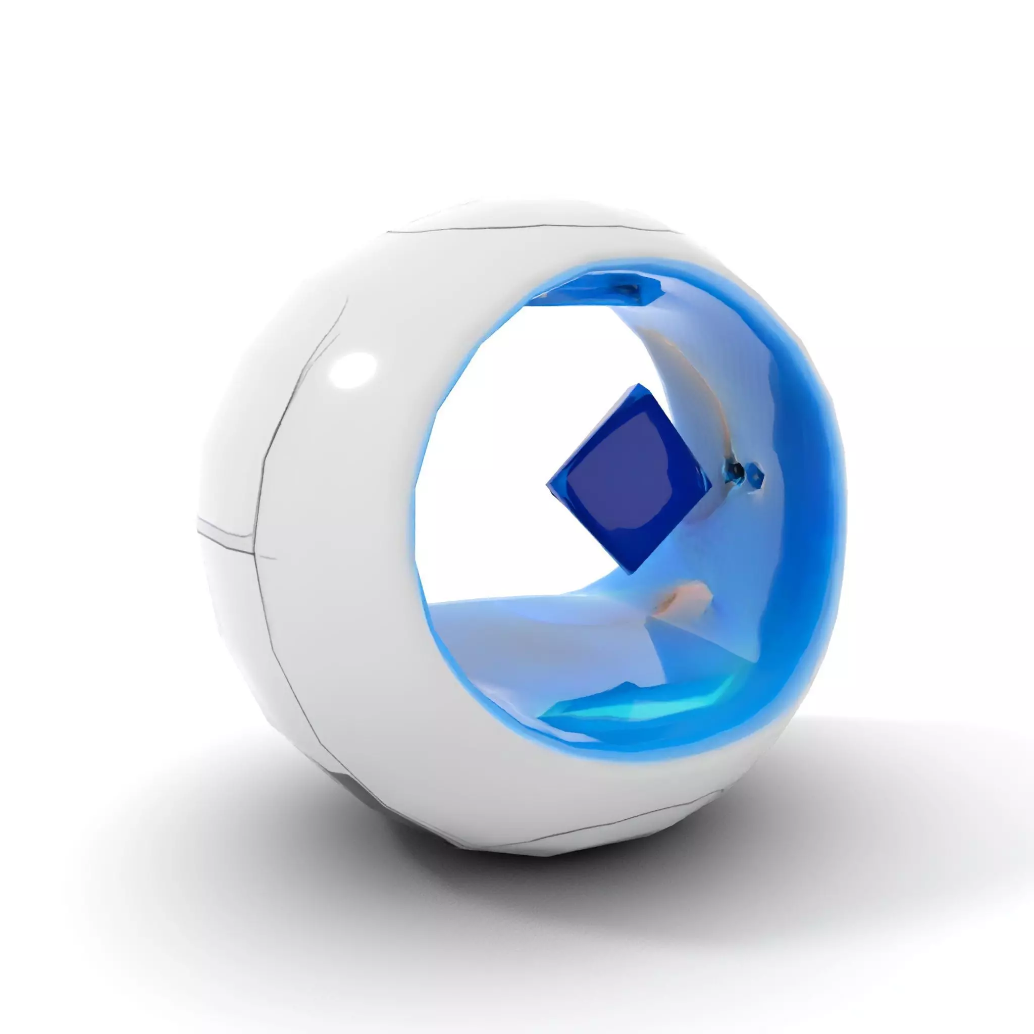 Futuristic Sphere Robot Model Pack Low-poly 3D model_8