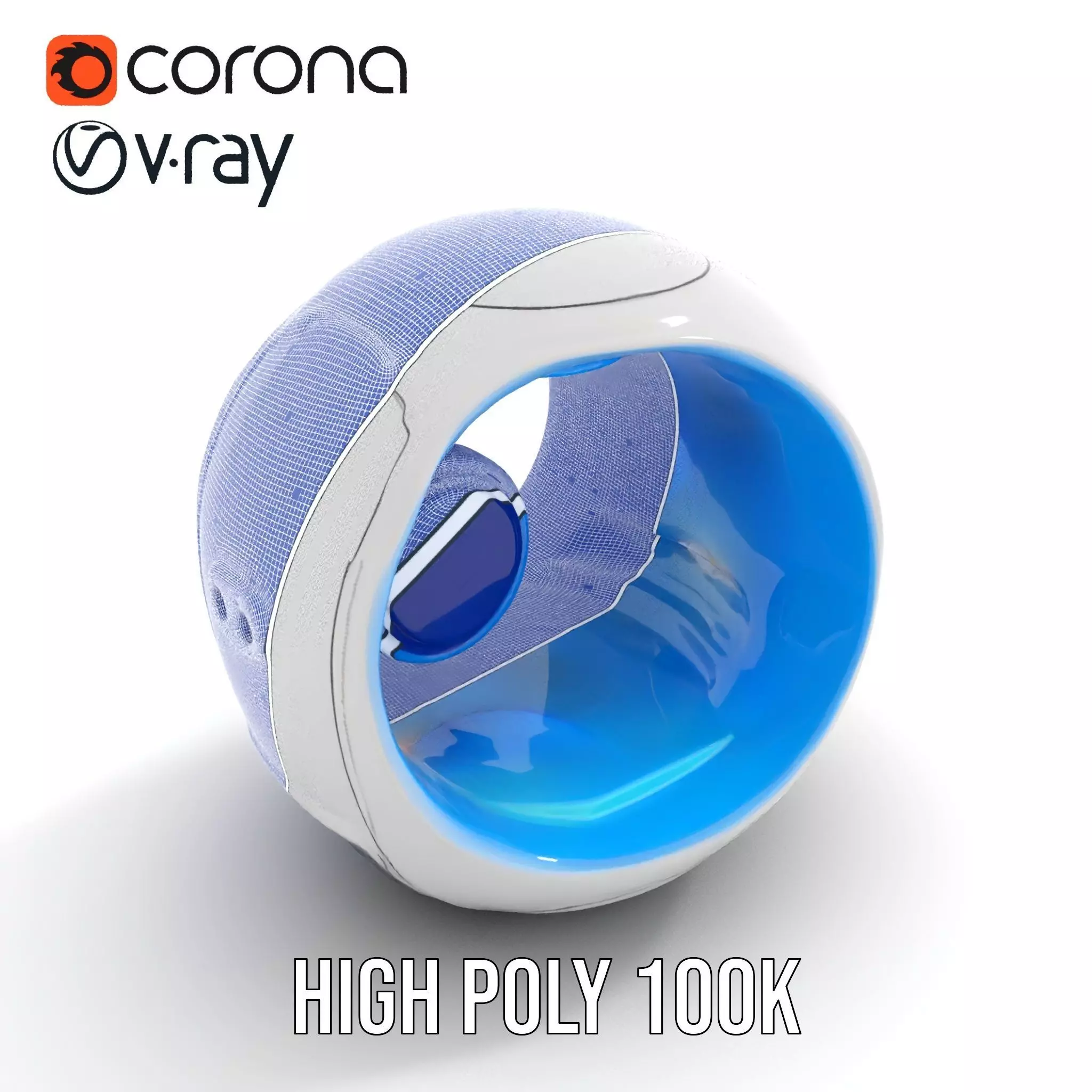 Futuristic Sphere Robot Model Pack Low-poly 3D model_27