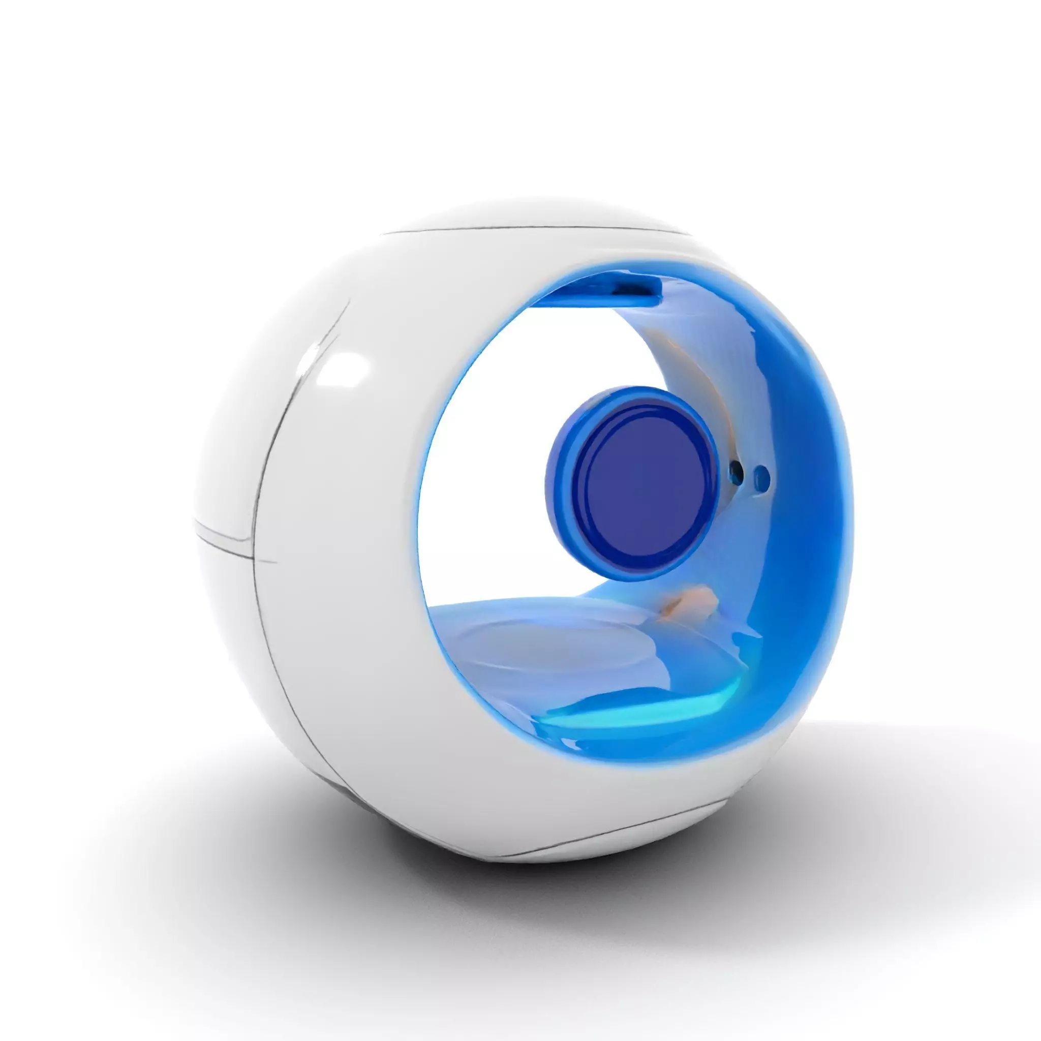 Futuristic Sphere Robot Model Pack Low-poly 3D model_0