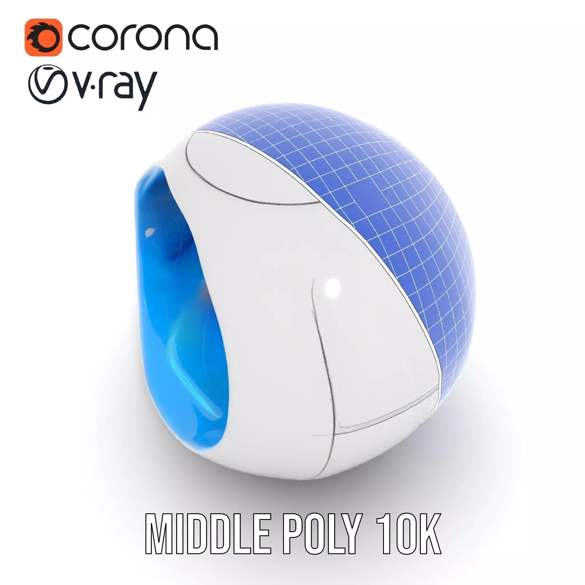 Futuristic Sphere Robot Model Pack Low-poly 3D model_25