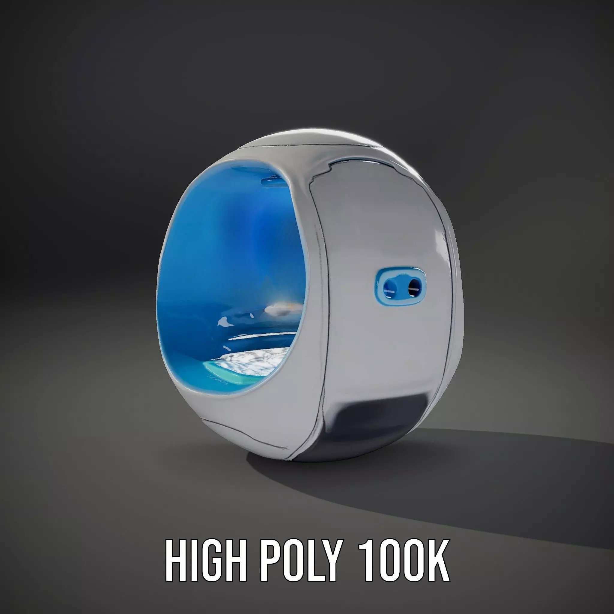 Futuristic Sphere Robot Model Pack Low-poly 3D model_11