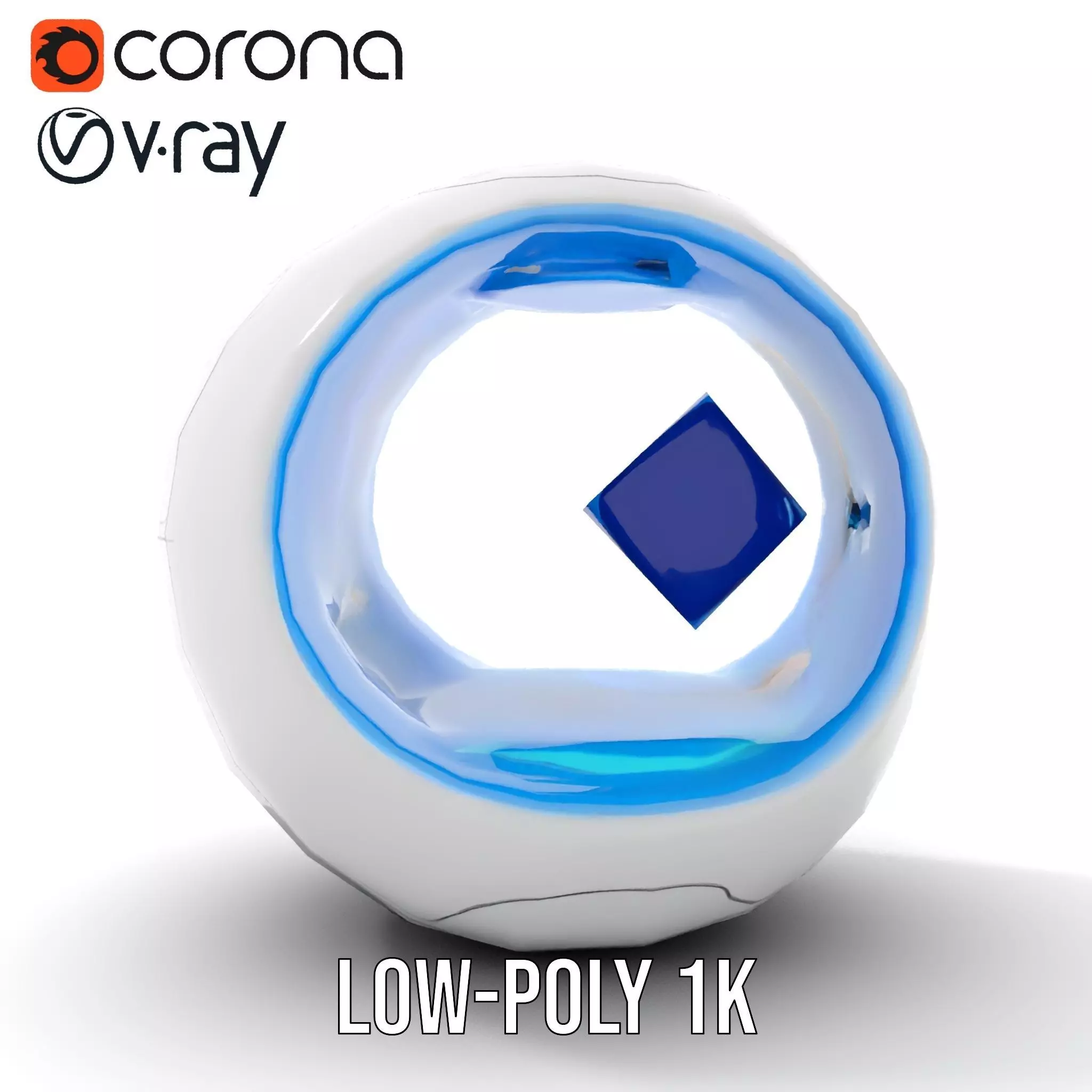 Futuristic Sphere Robot Model Pack Low-poly 3D model_23