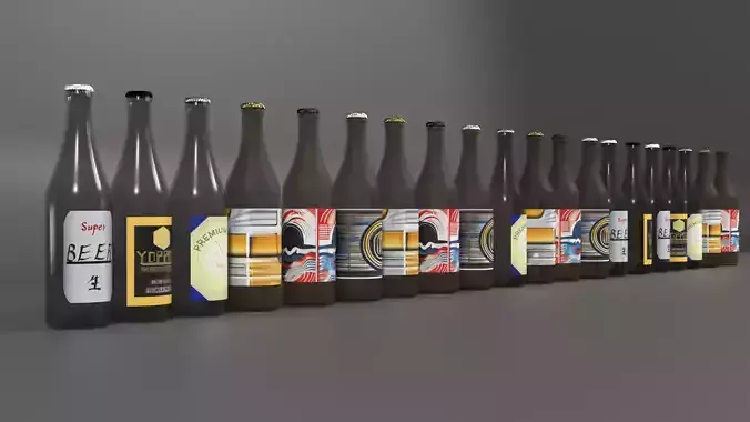 Japanese Sake Bottle Row 20 bottles