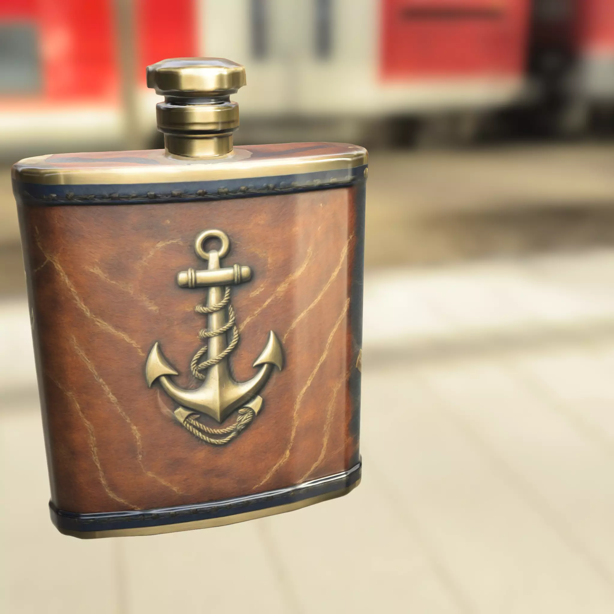 Nautical Flask Low-poly 3D model_2
