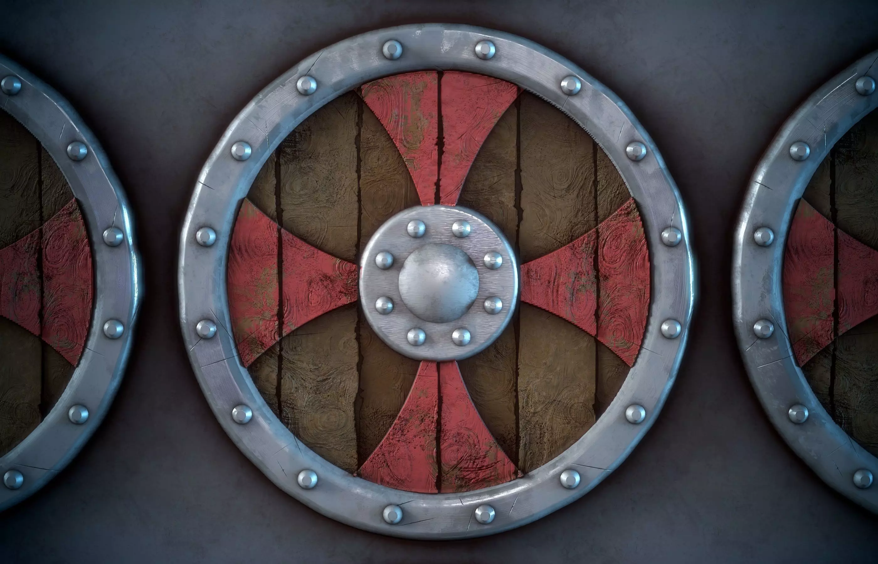 Viking Shield Sylized - Vol 01 - SBsar - Maps 3D model_7