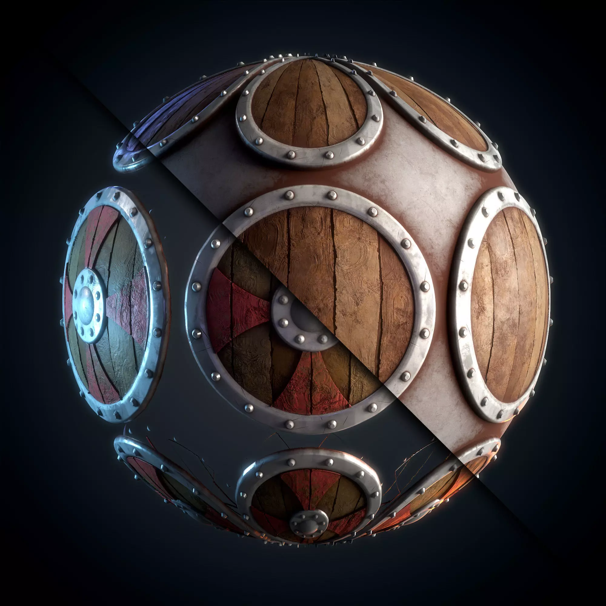 Viking Shield Sylized - Vol 01 - SBsar - Maps 3D model_5