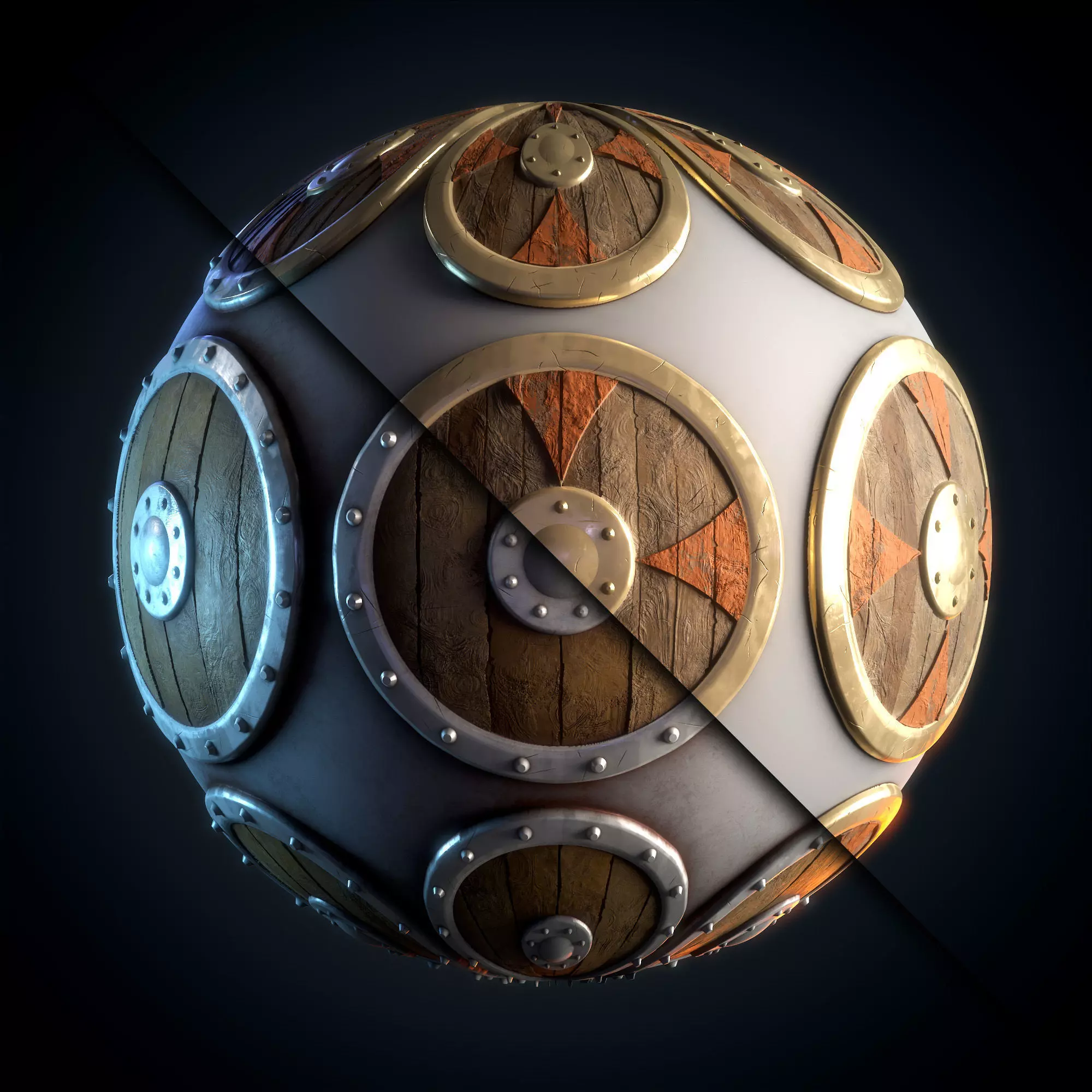 Viking Shield Sylized - Vol 01 - SBsar - Maps 3D model_6