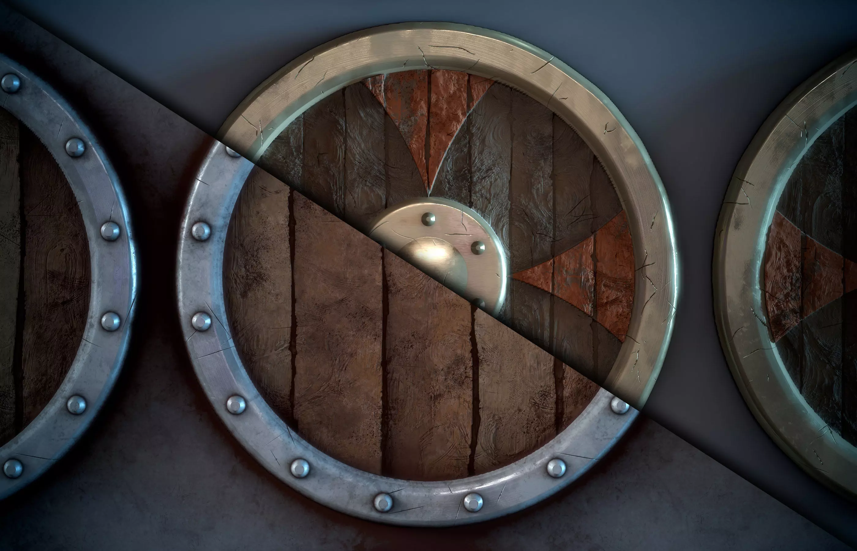 Viking Shield Sylized - Vol 01 - SBsar - Maps 3D model_4