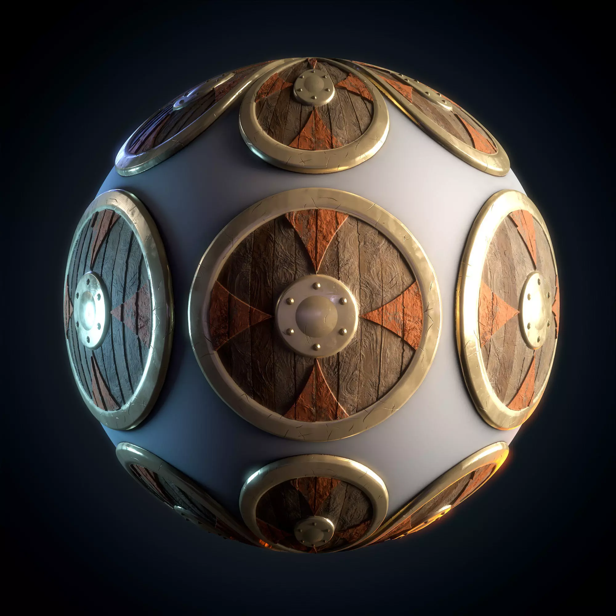 Viking Shield Sylized - Vol 01 - SBsar - Maps 3D model_14