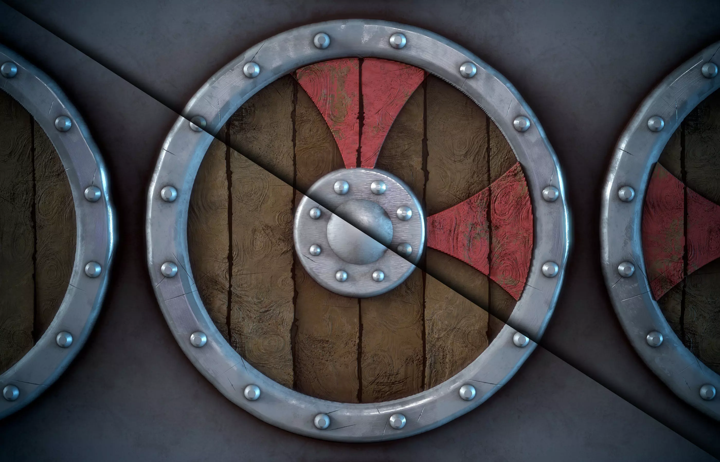 Viking Shield Sylized - Vol 01 - SBsar - Maps 3D model_3