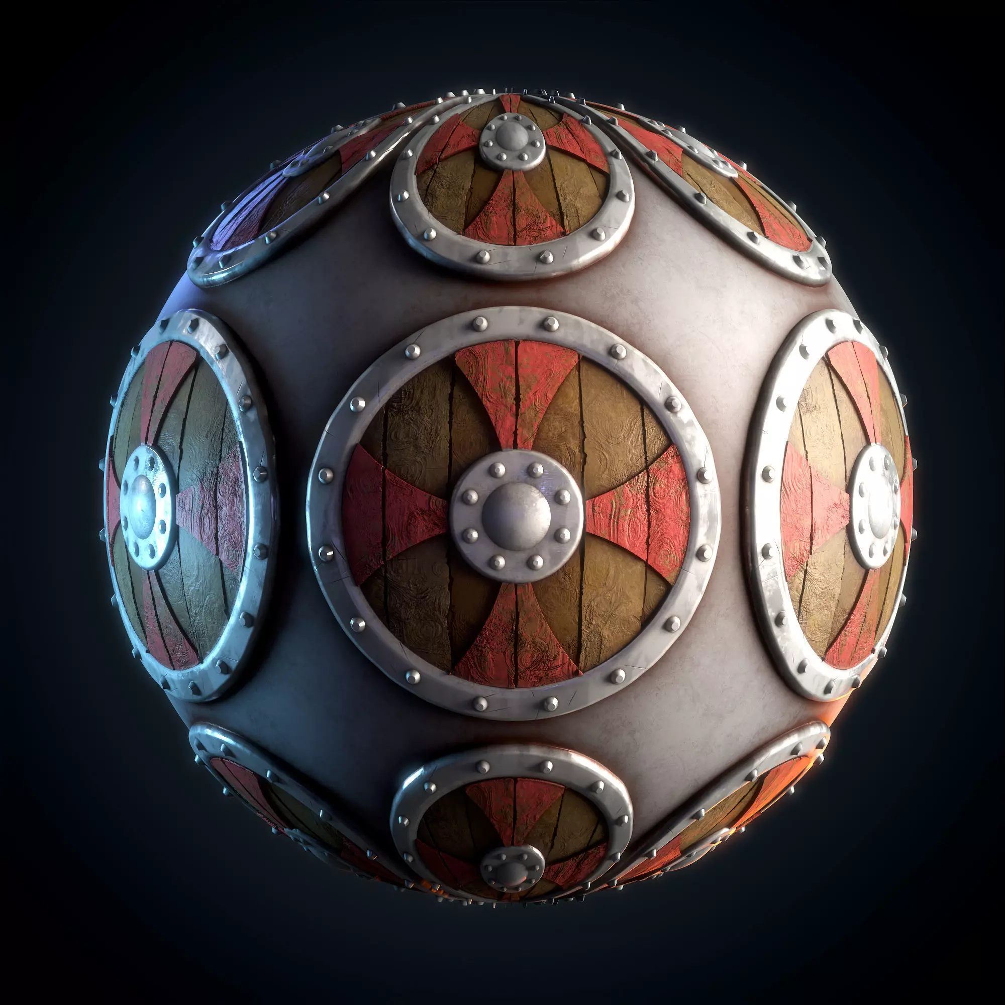 Viking Shield Sylized - Vol 01 - SBsar - Maps 3D model_0