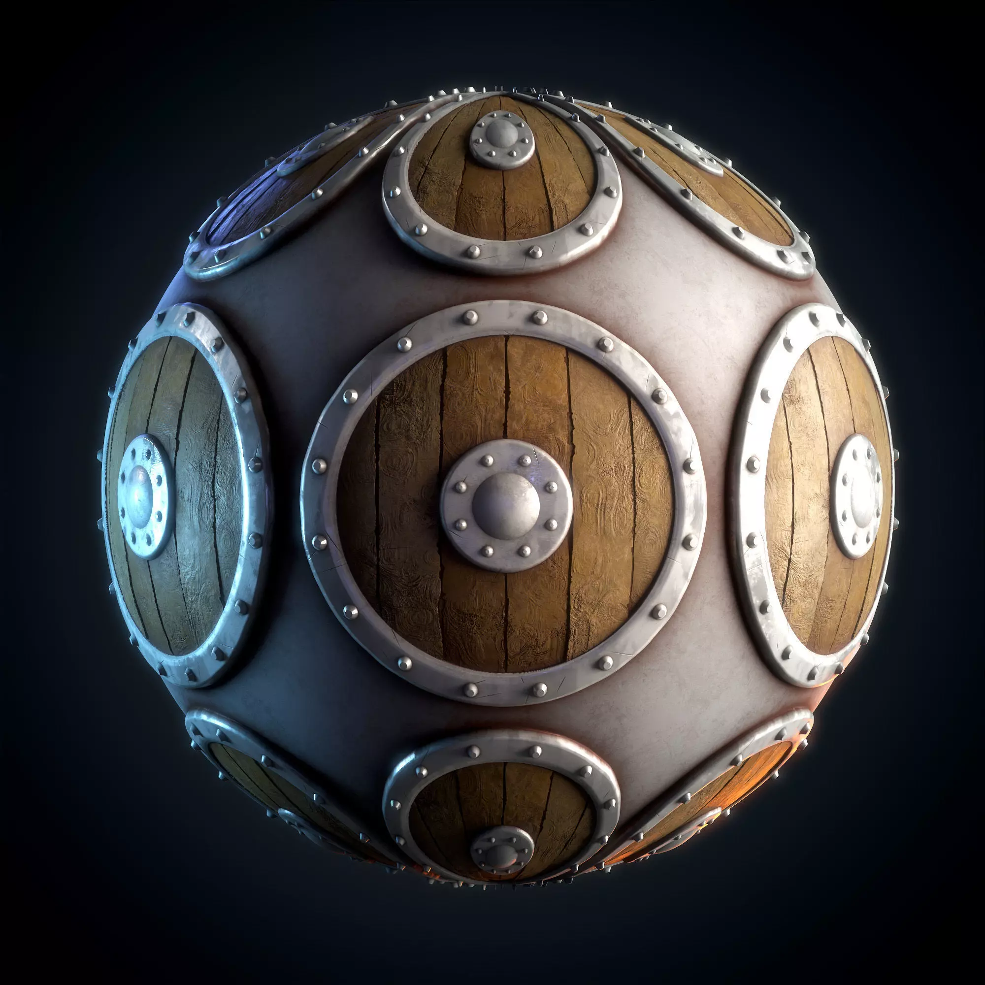 Viking Shield Sylized - Vol 01 - SBsar - Maps 3D model_12