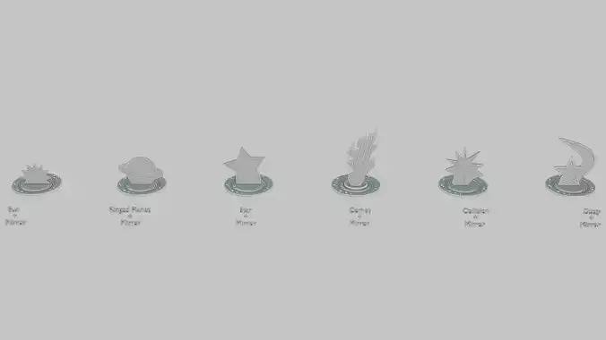 Emoji Statues Space Collection 3D print model