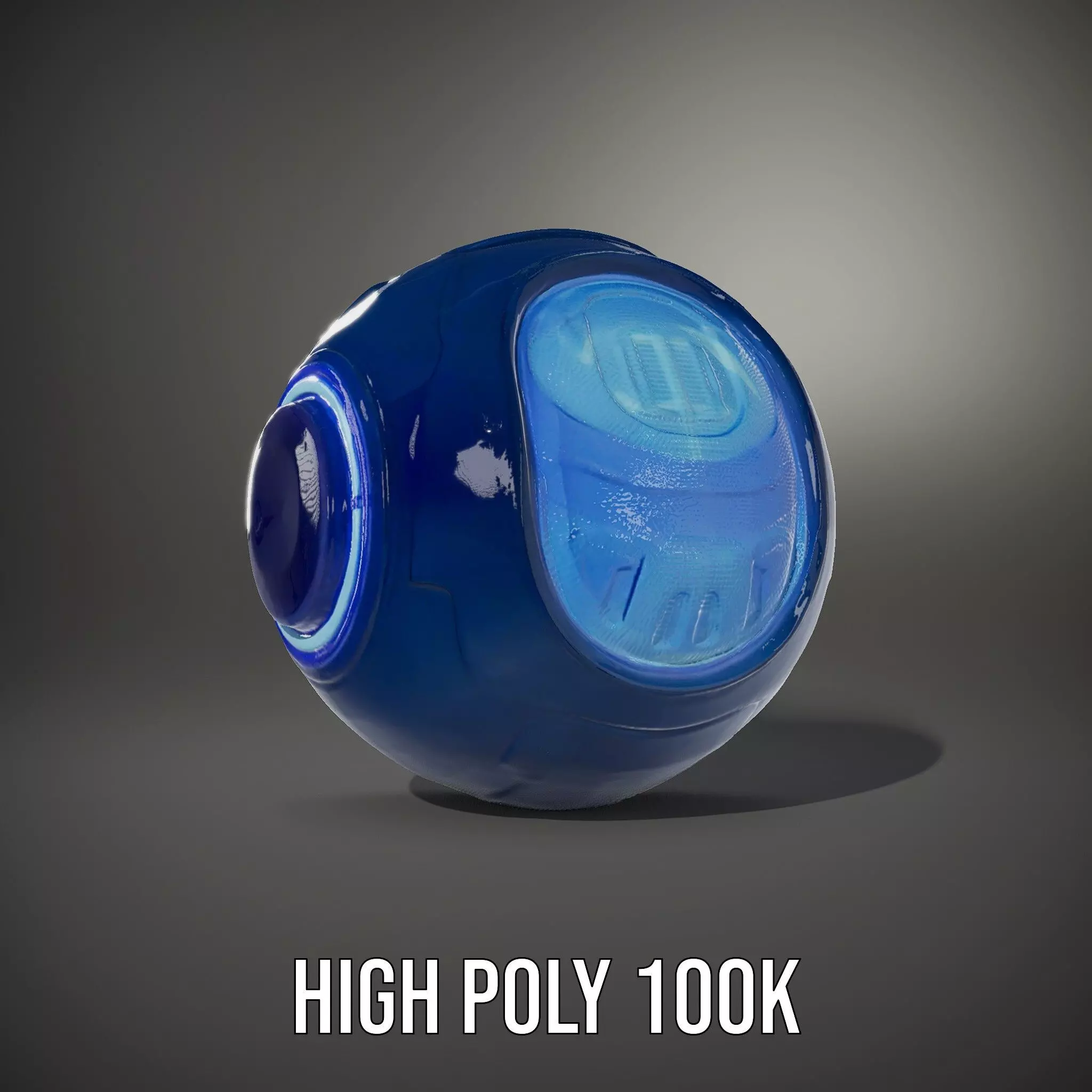 Futuristic Holographic Sphere Model Pack Low-poly 3D model_11