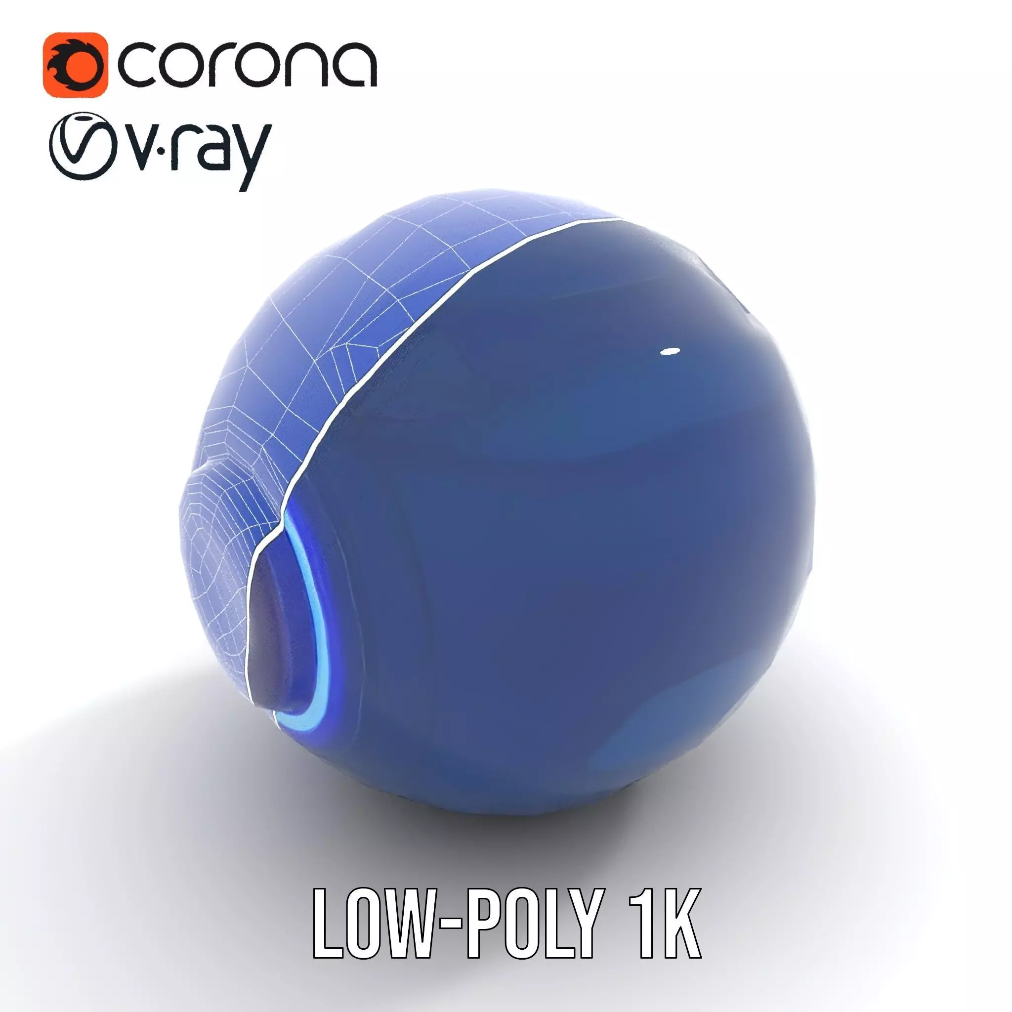 Futuristic Holographic Sphere Model Pack Low-poly 3D model_18