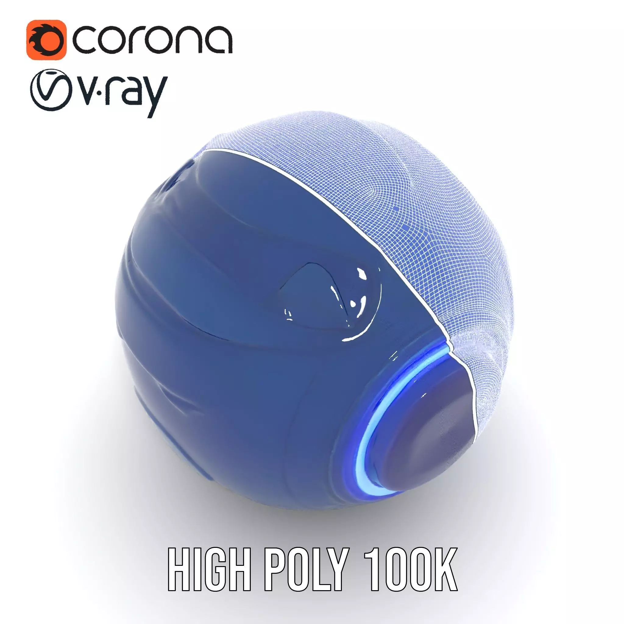 Futuristic Holographic Sphere Model Pack Low-poly 3D model_34