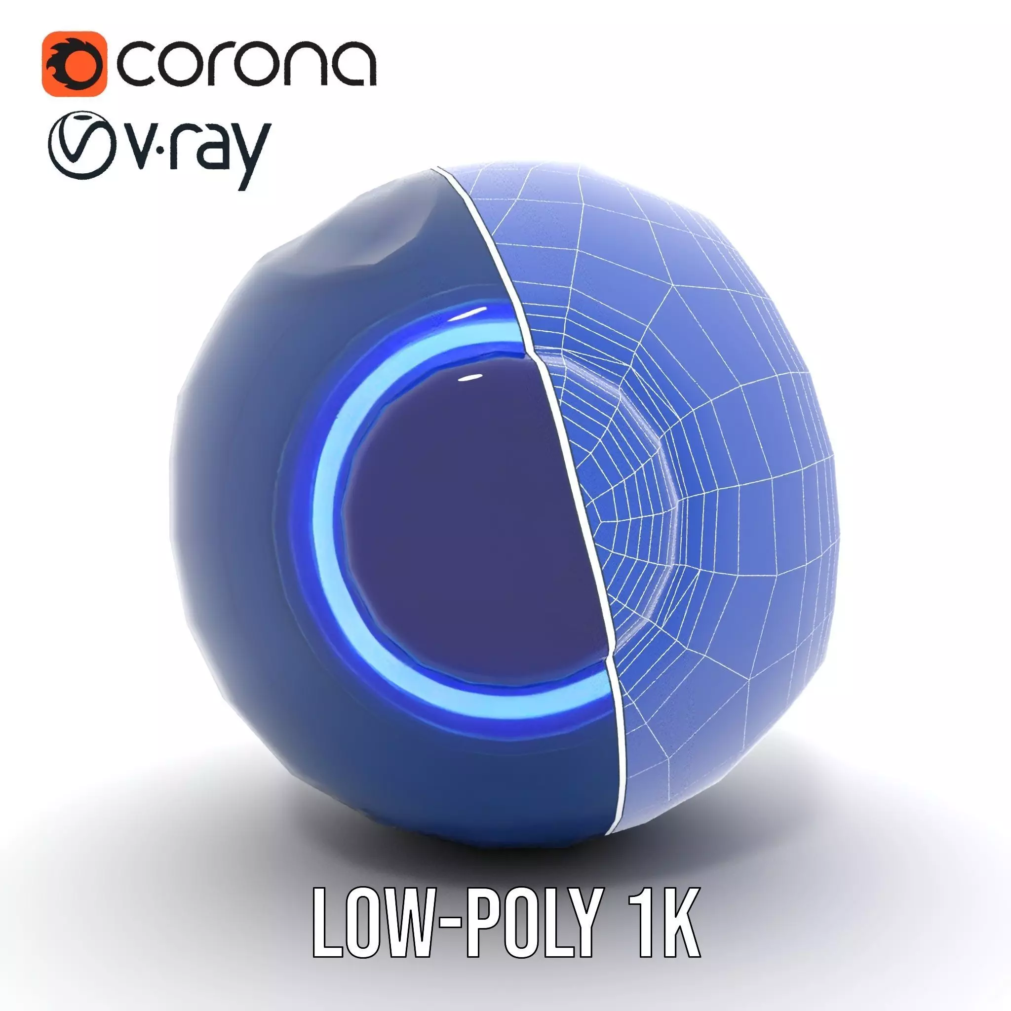 Futuristic Holographic Sphere Model Pack Low-poly 3D model_31