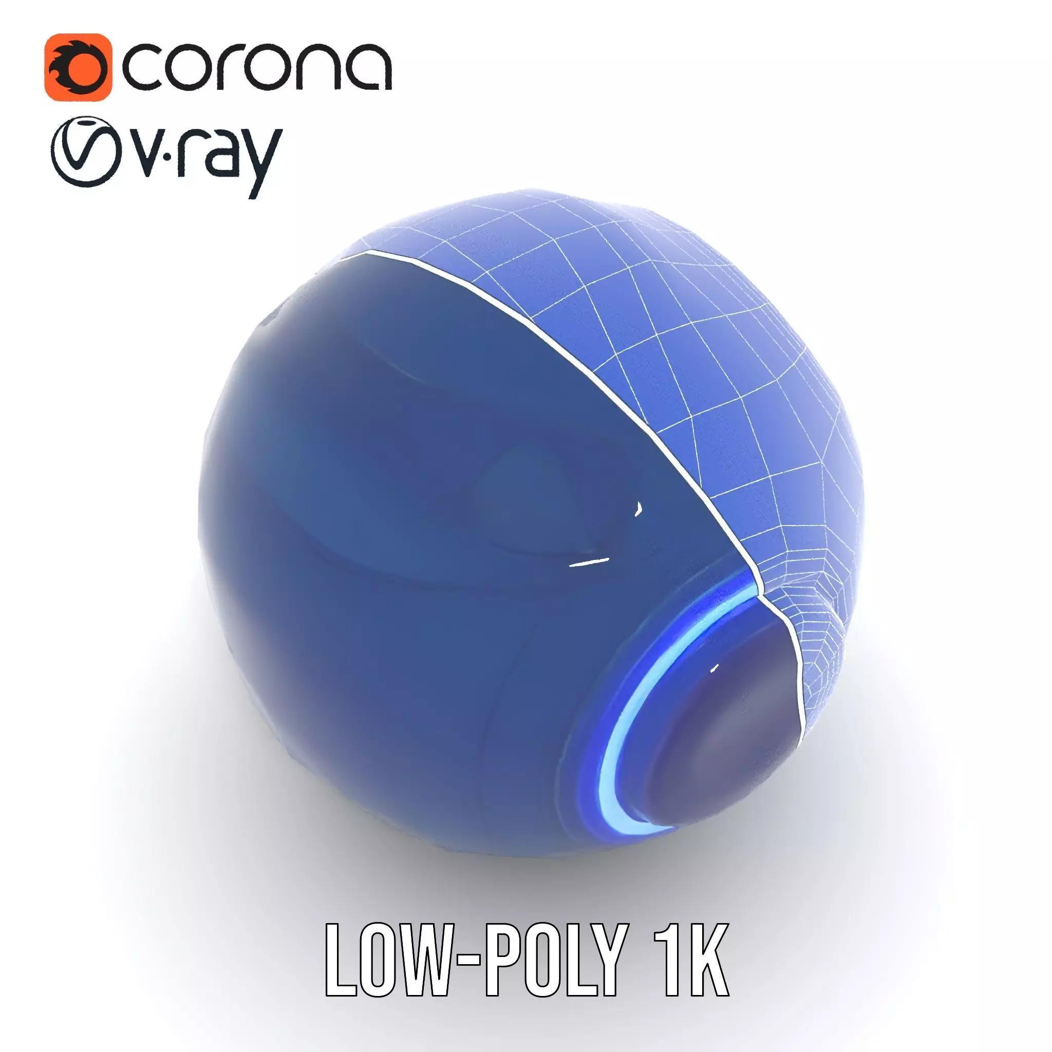 Futuristic Holographic Sphere Model Pack Low-poly 3D model_21