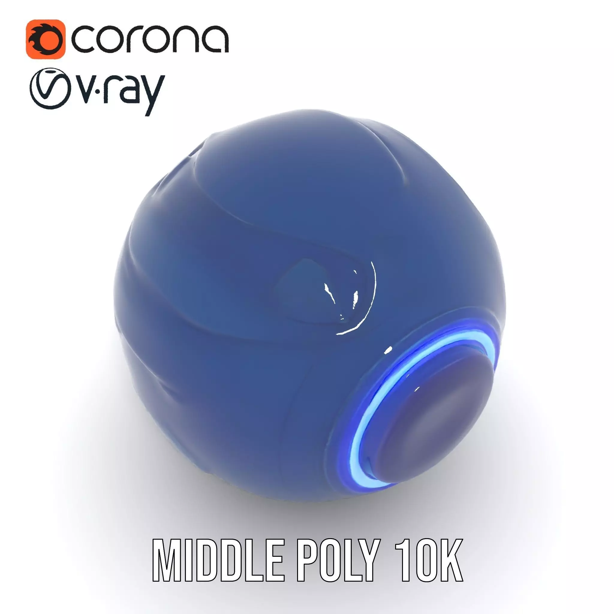 Futuristic Holographic Sphere Model Pack Low-poly 3D model_6