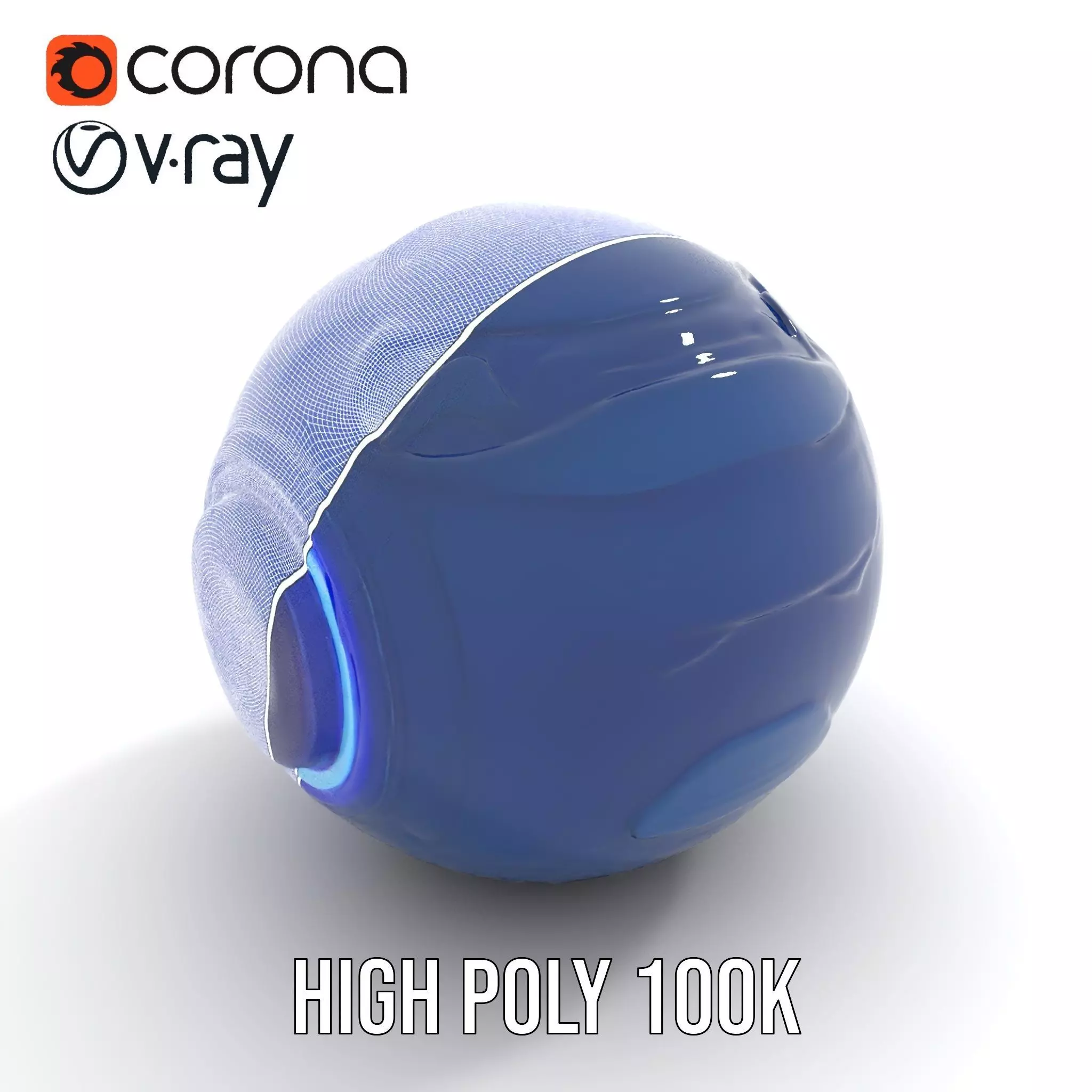 Futuristic Holographic Sphere Model Pack Low-poly 3D model_33