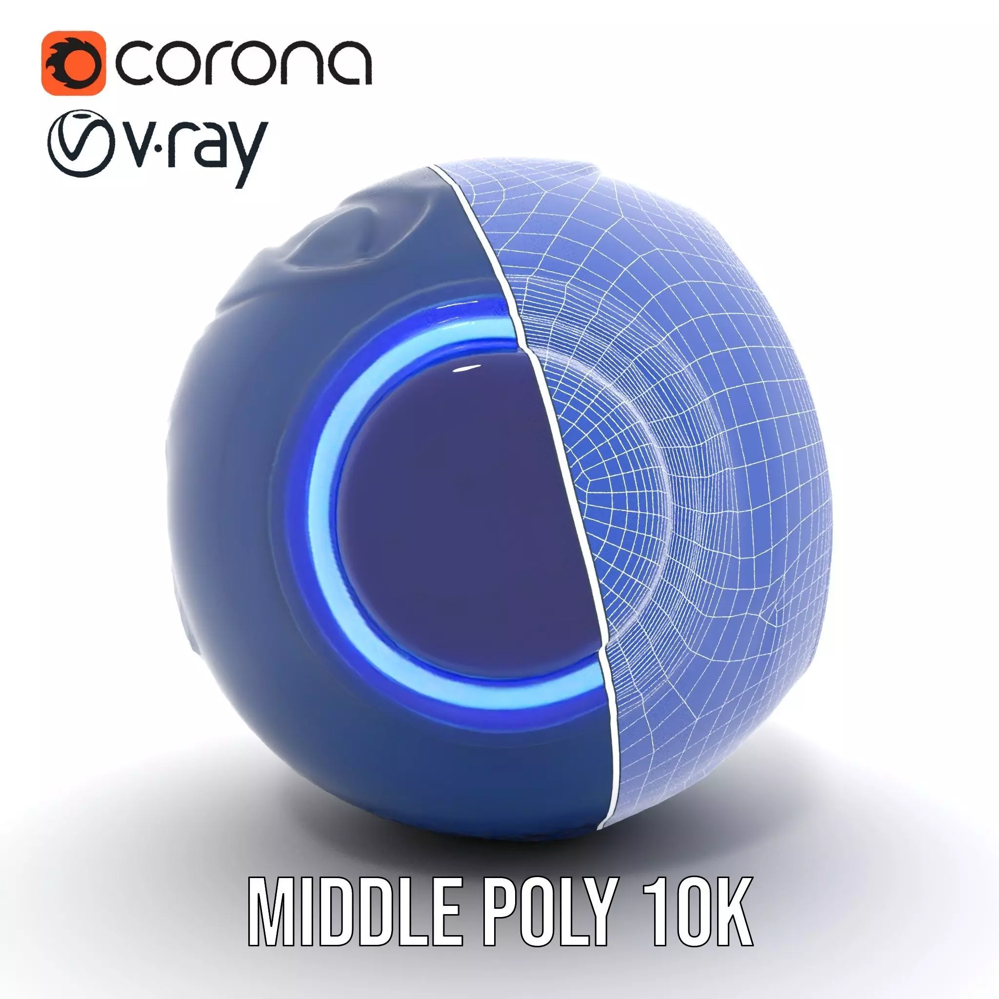 Futuristic Holographic Sphere Model Pack Low-poly 3D model_30