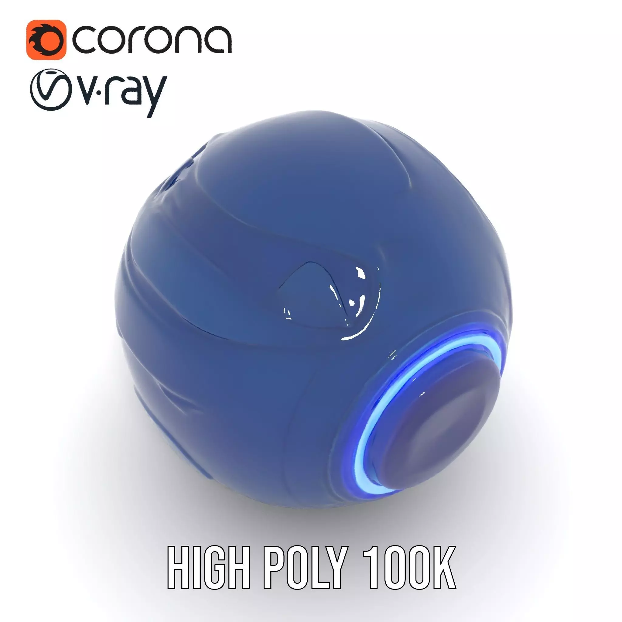 Futuristic Holographic Sphere Model Pack Low-poly 3D model_24