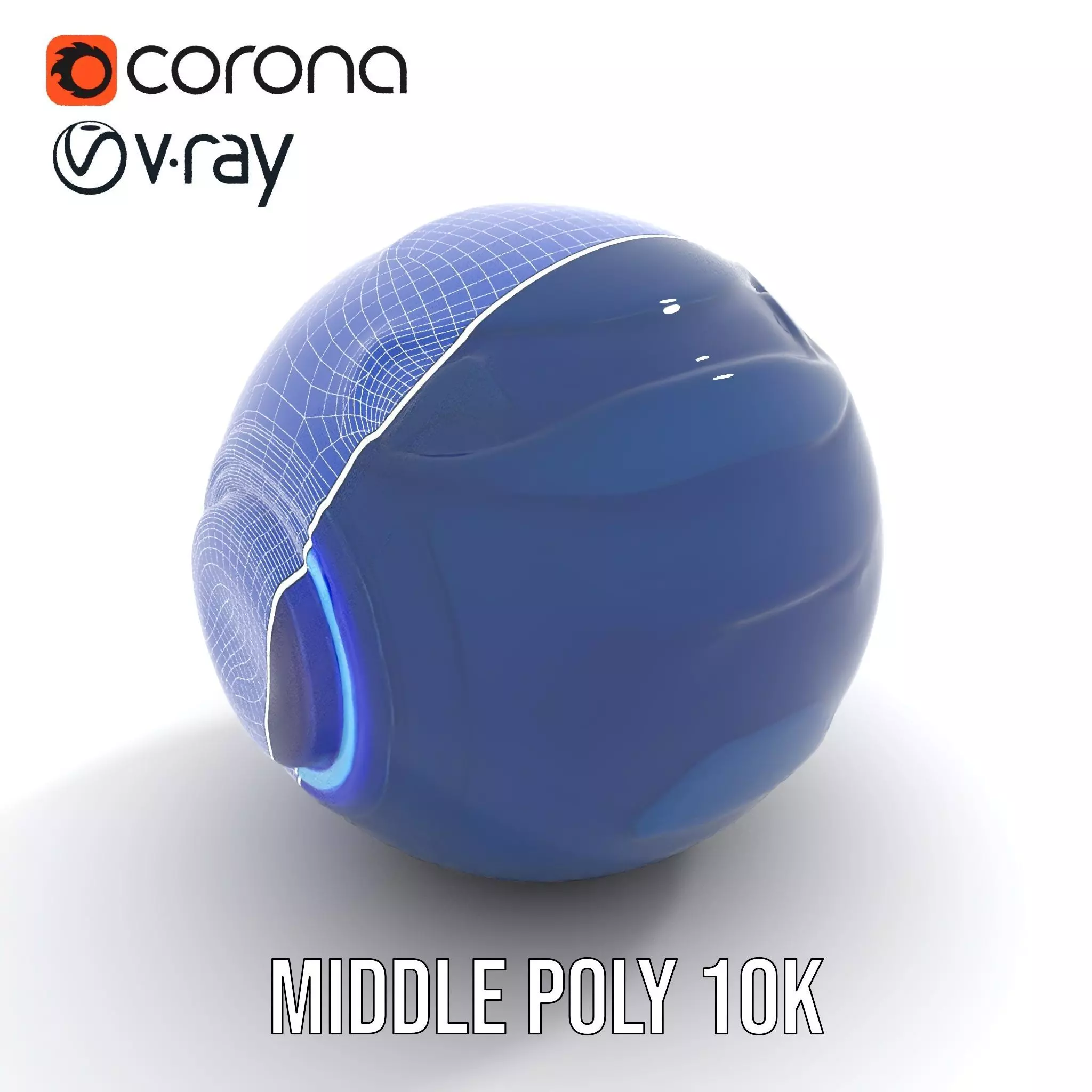 Futuristic Holographic Sphere Model Pack Low-poly 3D model_12