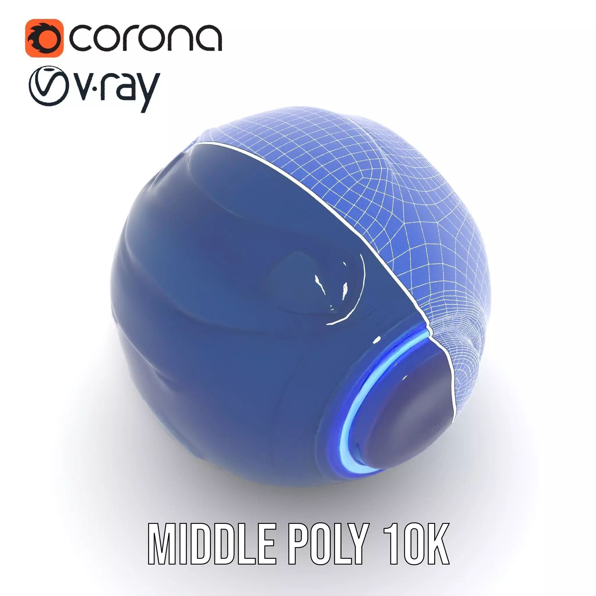 Futuristic Holographic Sphere Model Pack Low-poly 3D model_25
