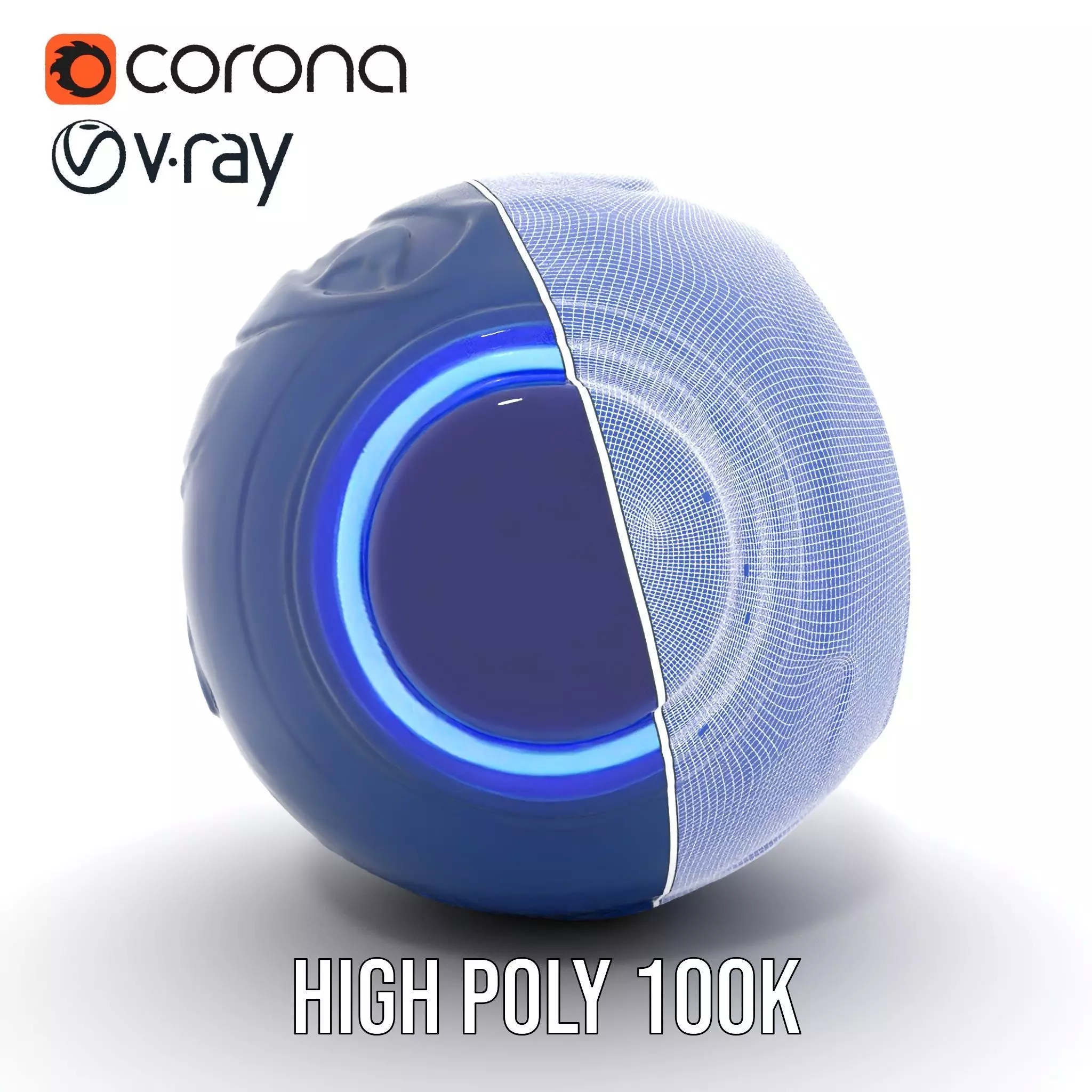 Futuristic Holographic Sphere Model Pack Low-poly 3D model_32