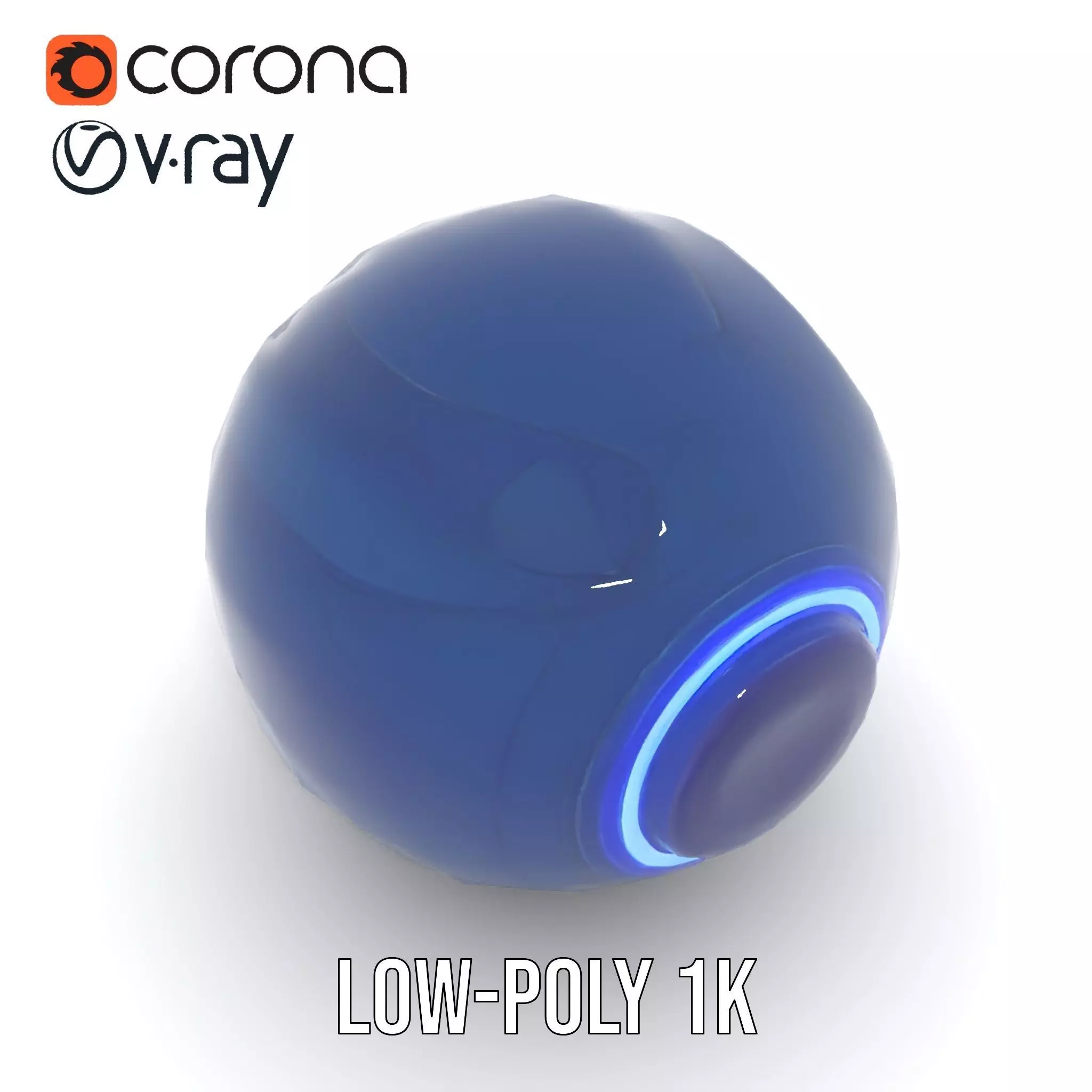 Futuristic Holographic Sphere Model Pack Low-poly 3D model_26