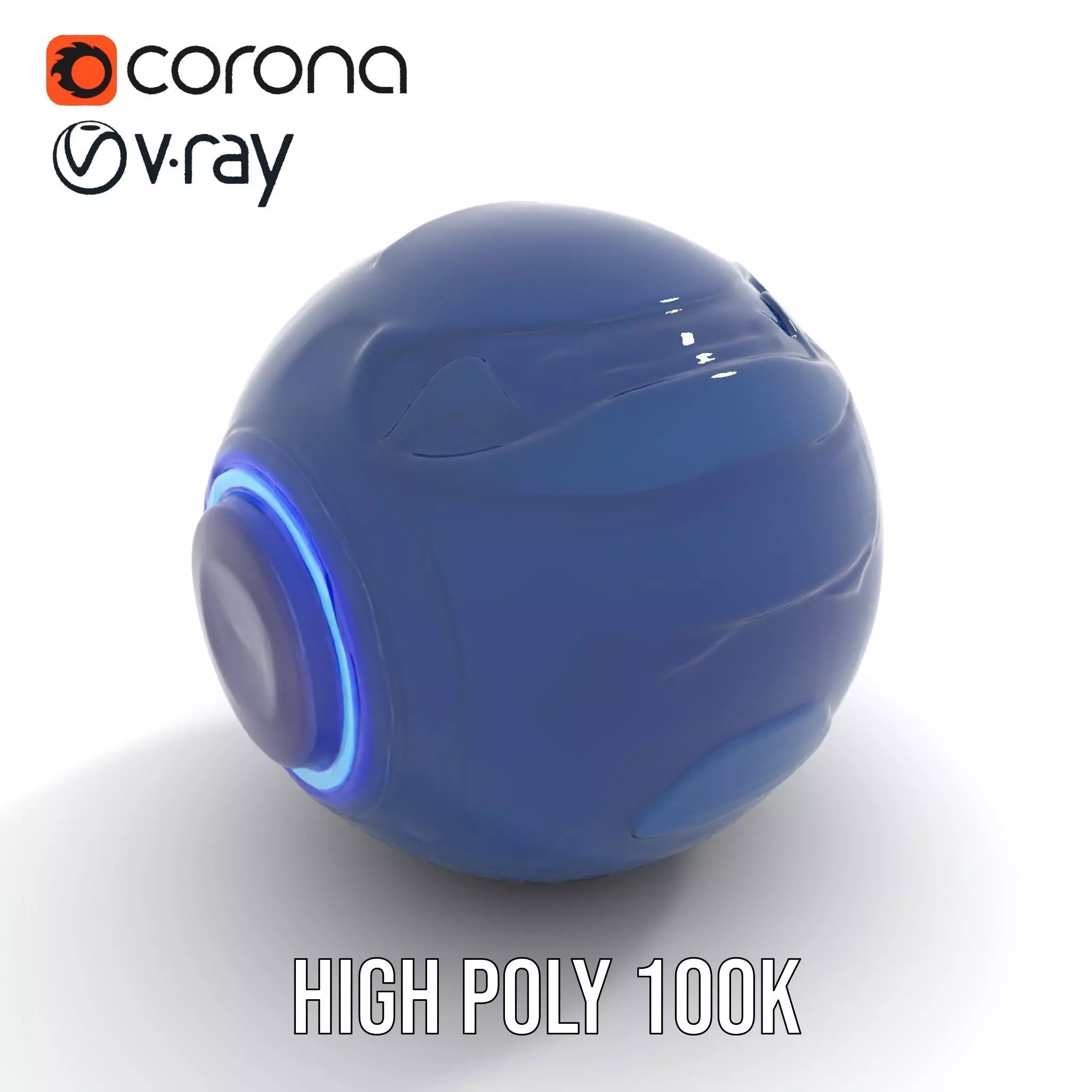 Futuristic Holographic Sphere Model Pack Low-poly 3D model_19