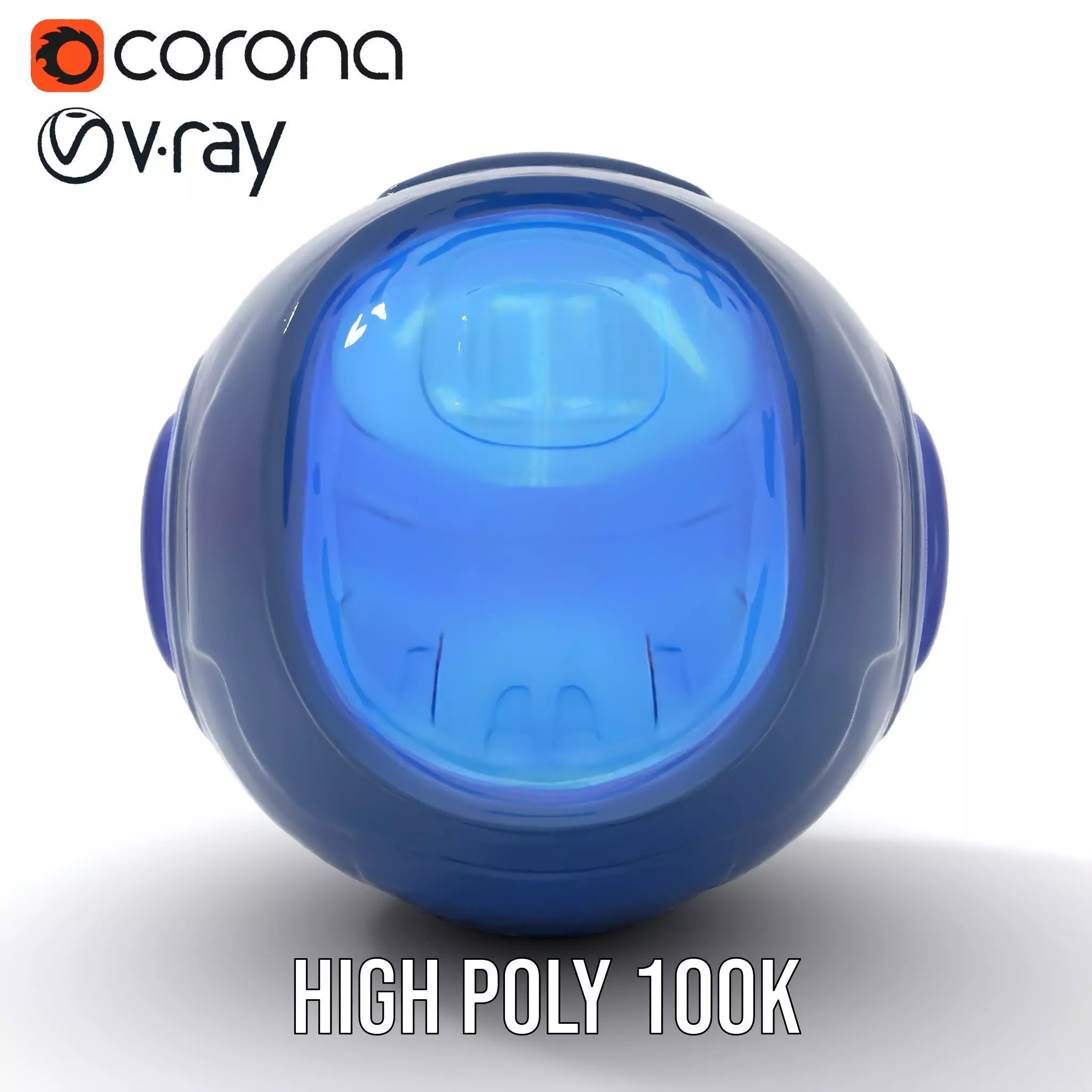 Futuristic Holographic Sphere Model Pack Low-poly 3D model_16