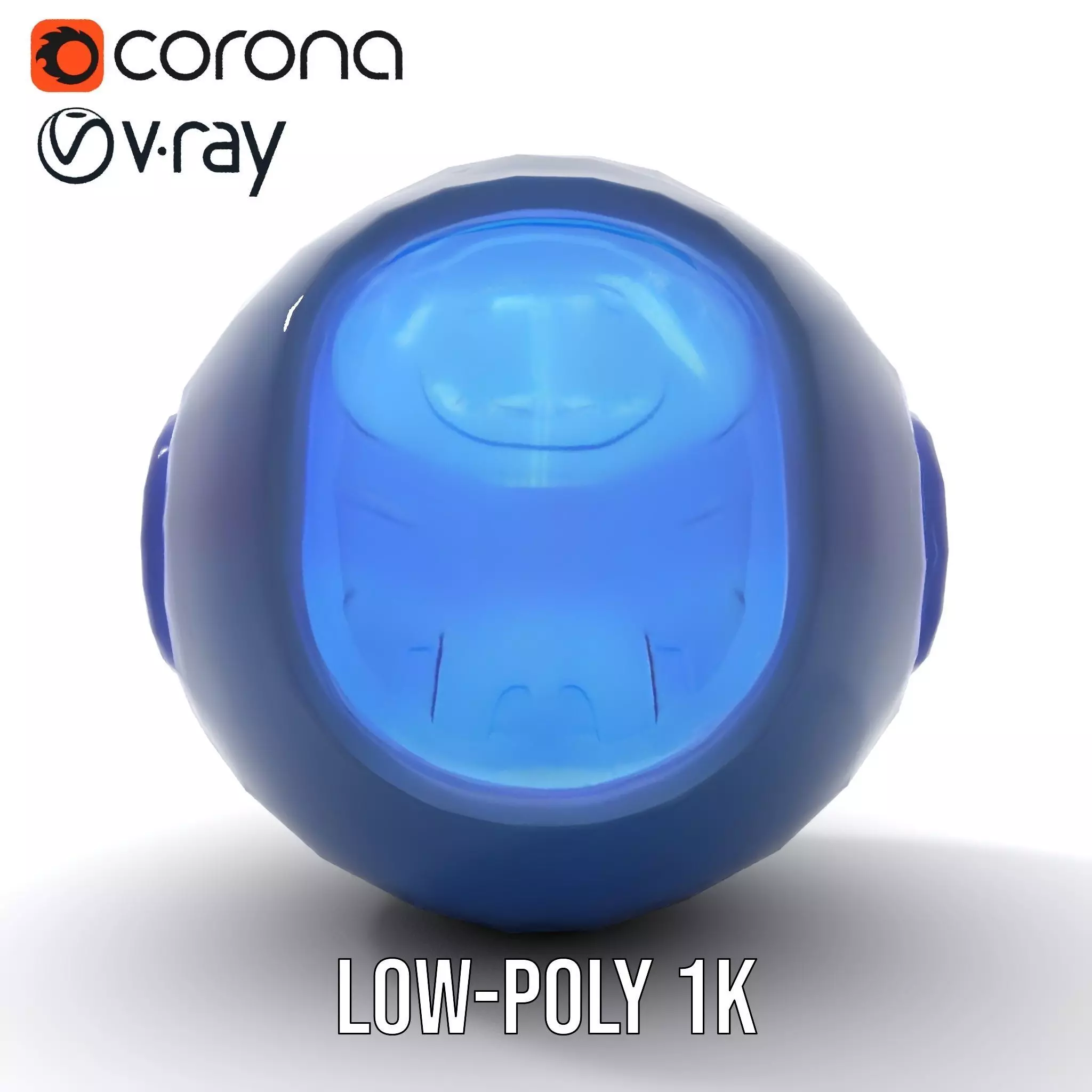 Futuristic Holographic Sphere Model Pack Low-poly 3D model_13
