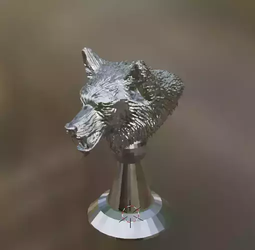 Statua Testa di Lupo 3D print model