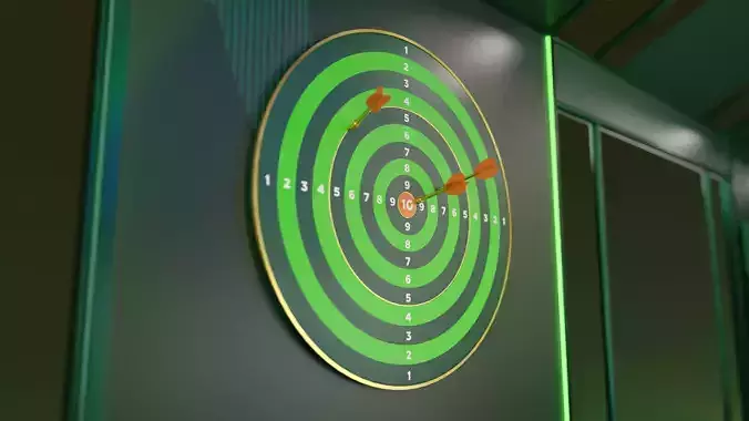 Large Colorful-Gold DartBoard