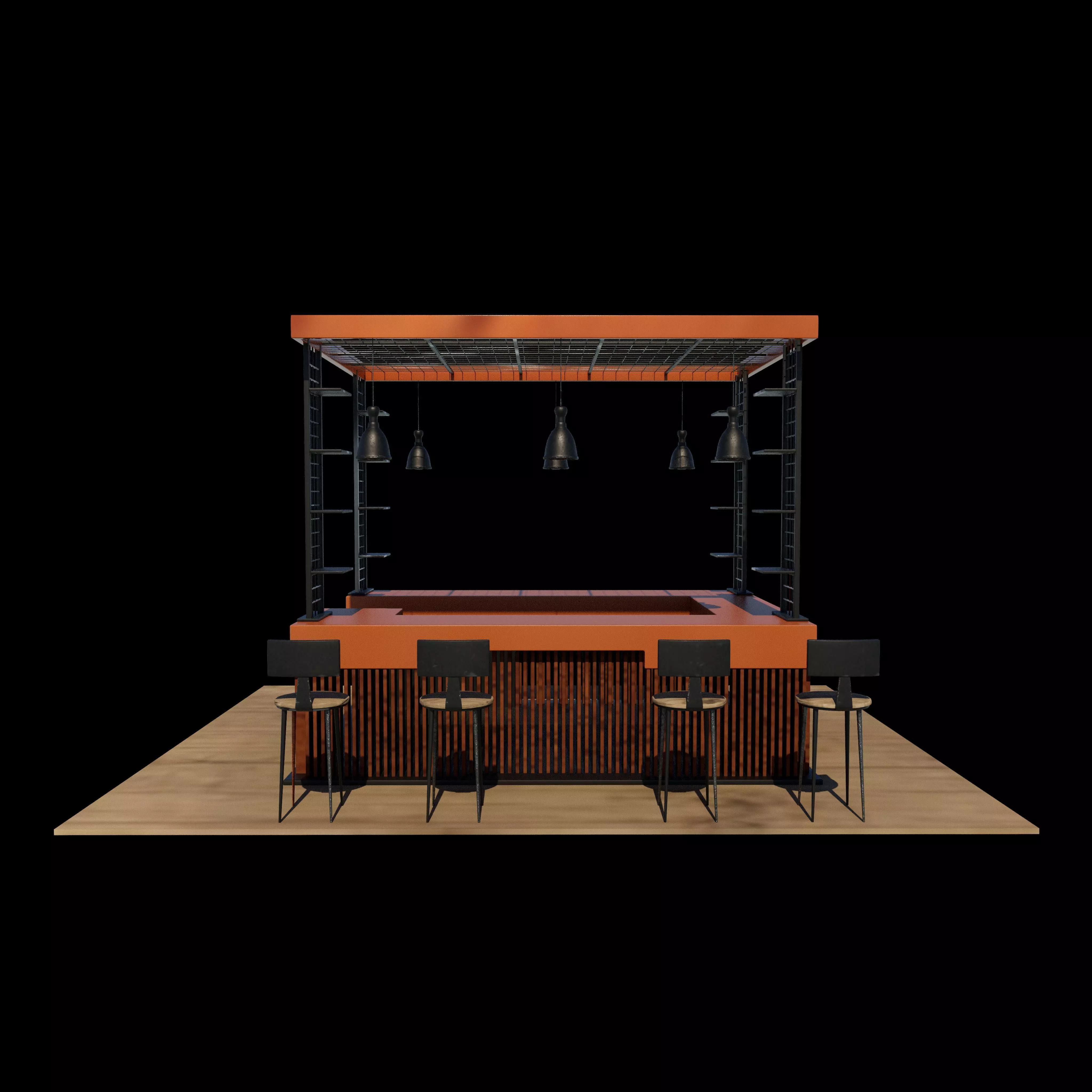 Unique Kiosk 3D model_13