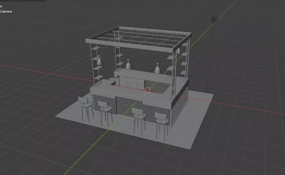 Unique Kiosk 3D model_16