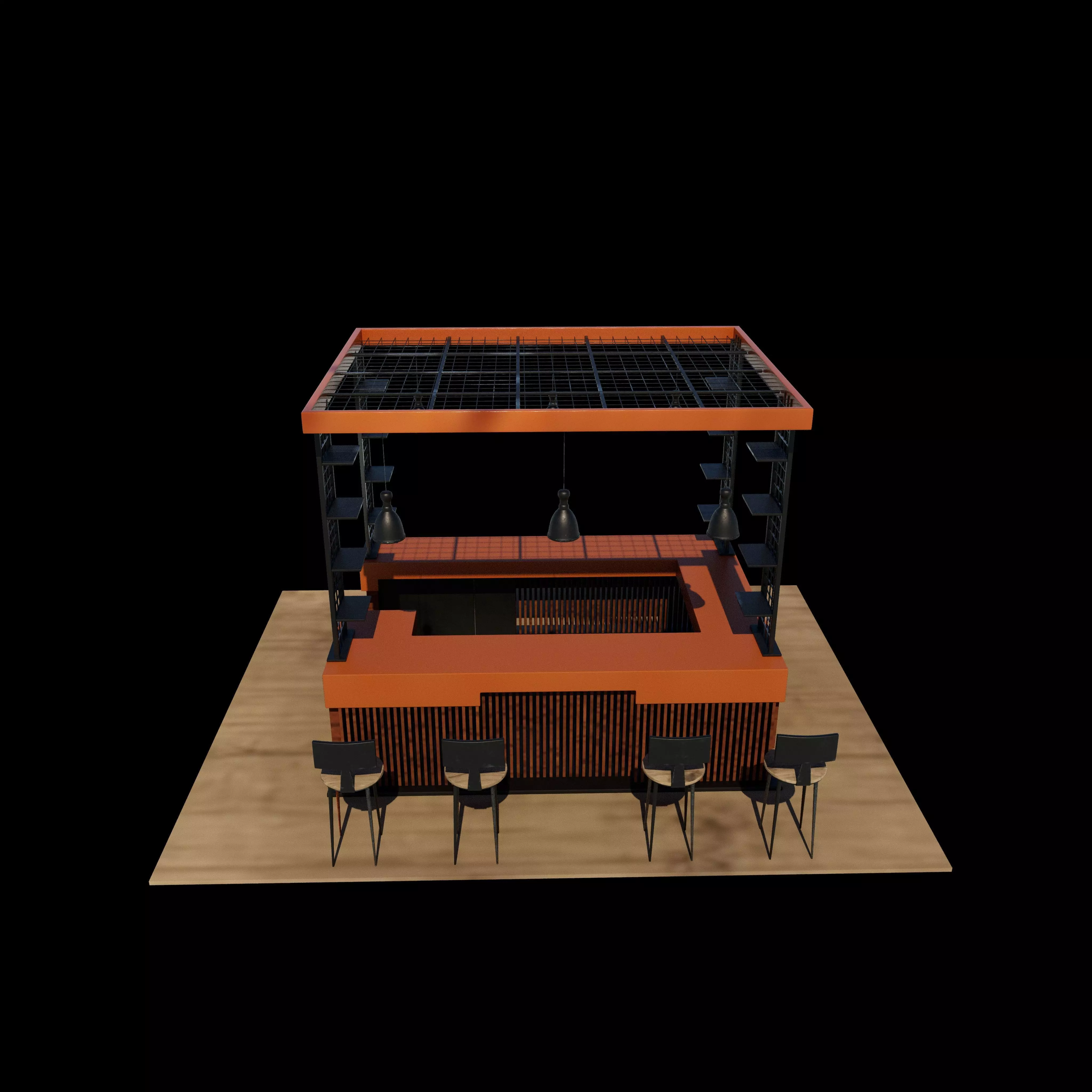 Unique Kiosk 3D model_15