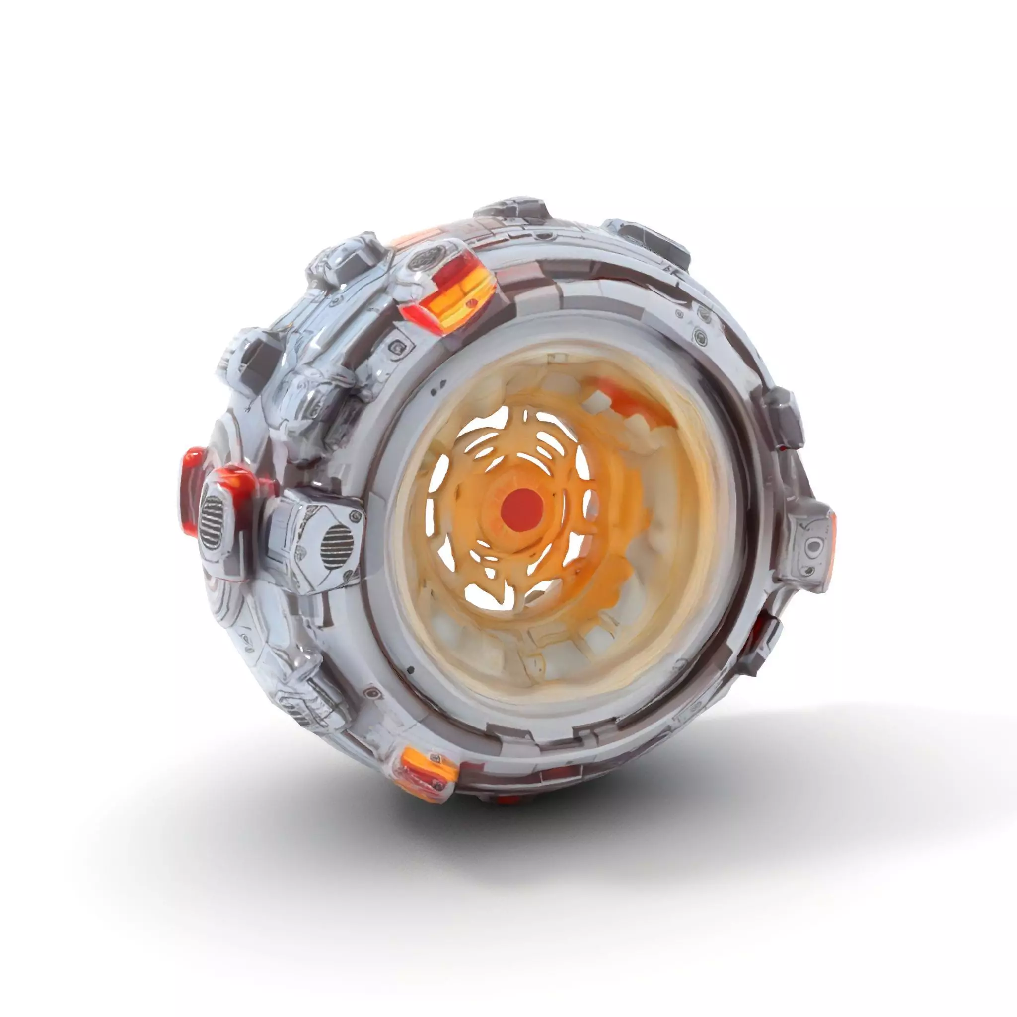 Futuristic SciFi Mechanical Orb Model Pack Low-poly 3D model_19
